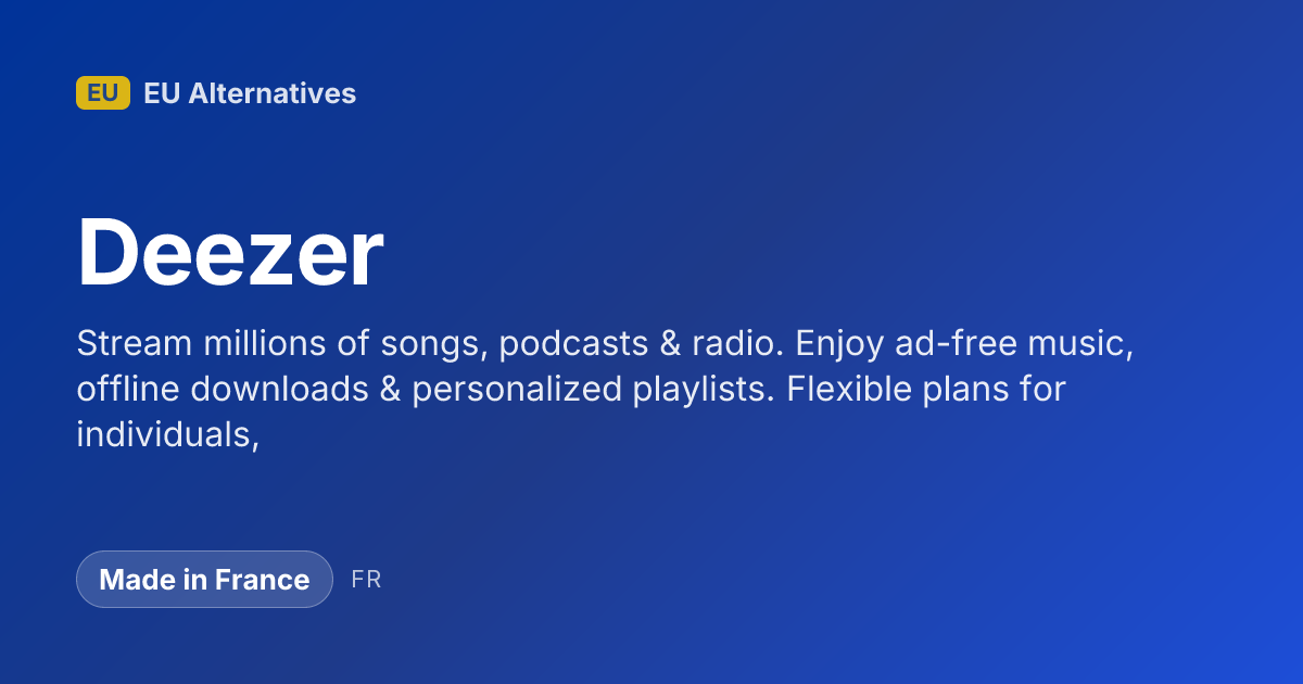 Deezer : alternative européenne basée en France
