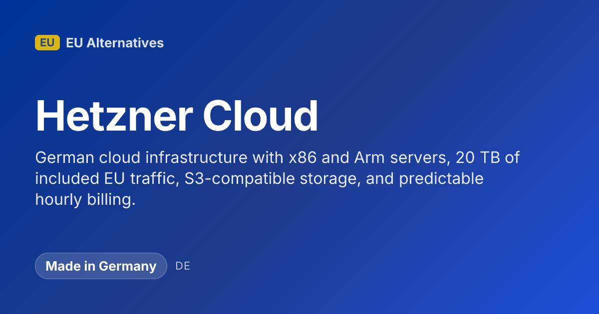 Hetzner Cloud · European Cloud & Hosting Alternative from Germany | EU ...