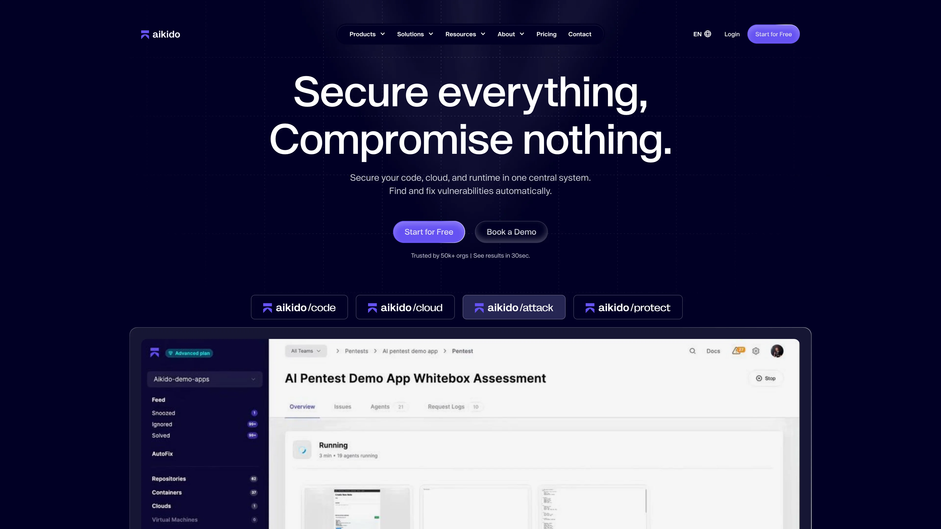 Screenshot of Aikido Security