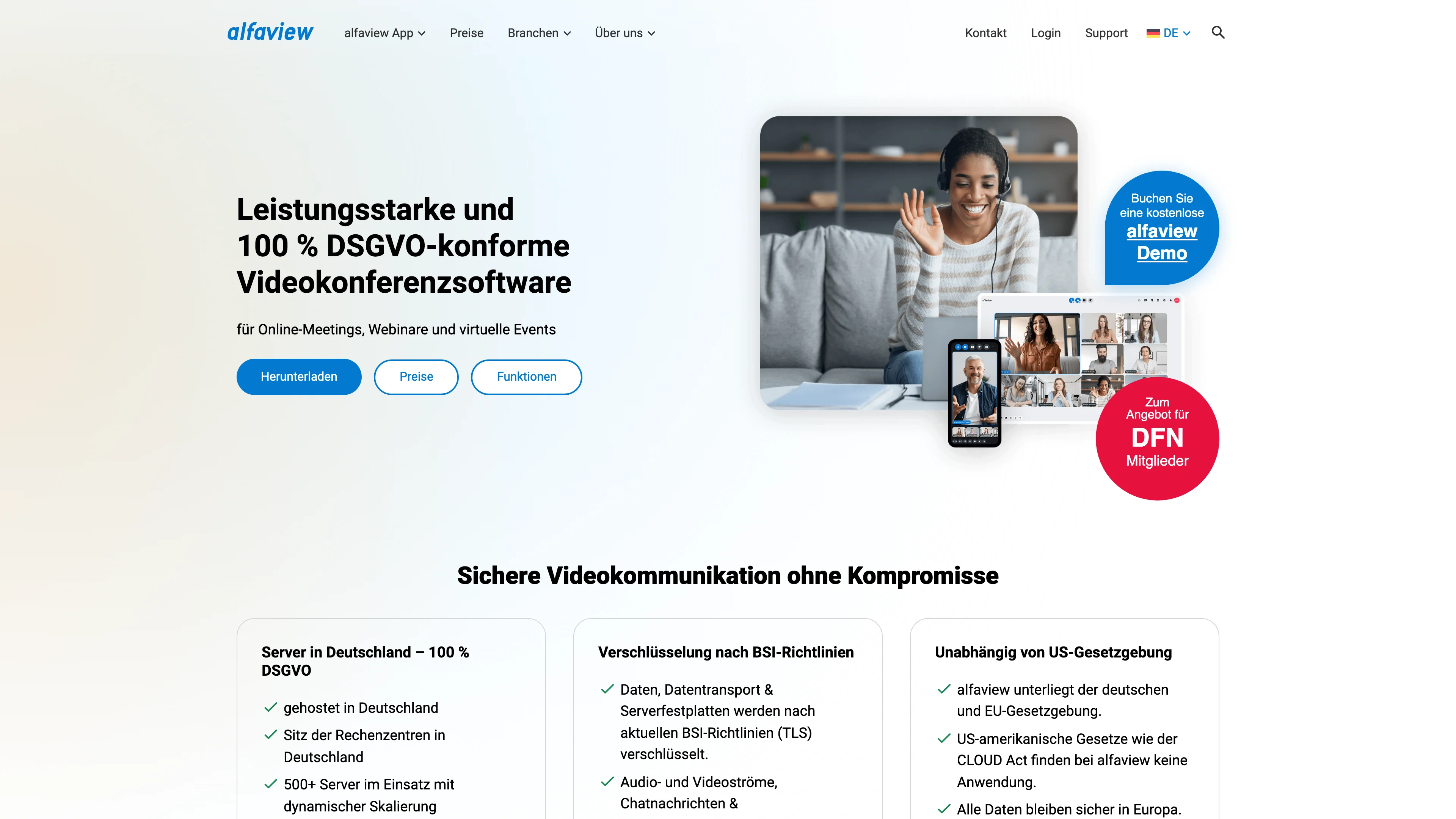 Screenshot of alfaview