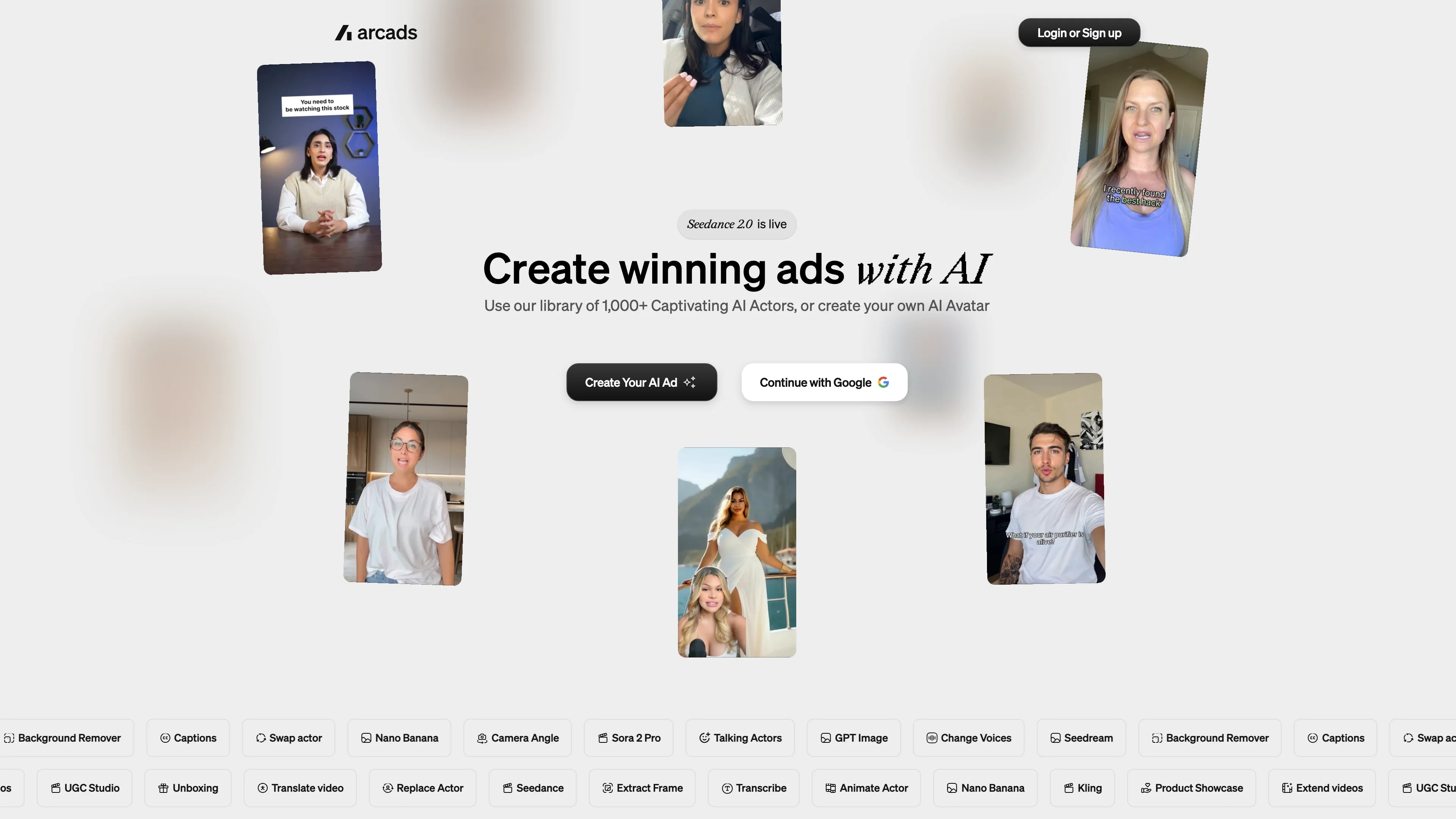 Screenshot of Arcads