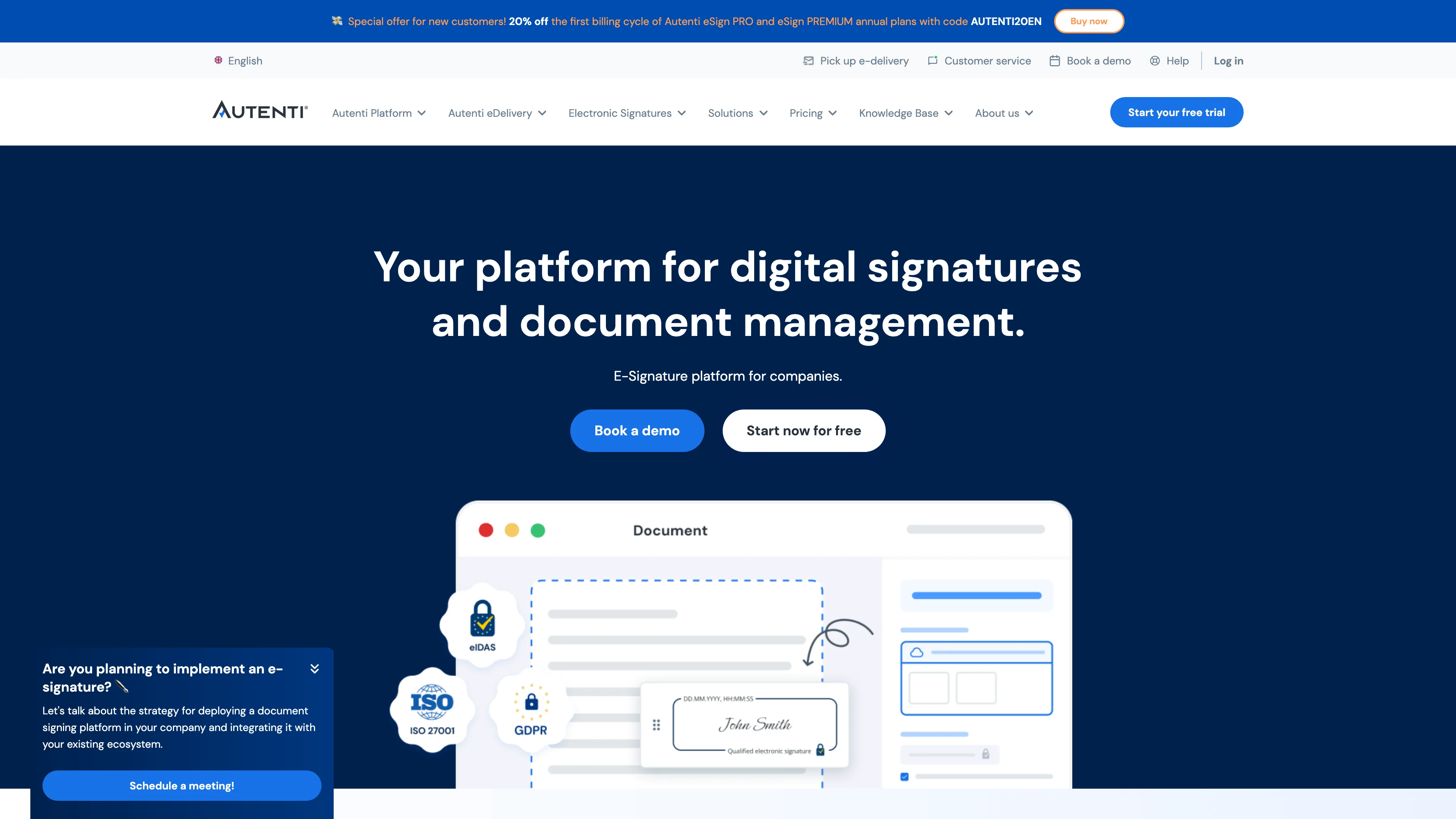 Screenshot of Autenti