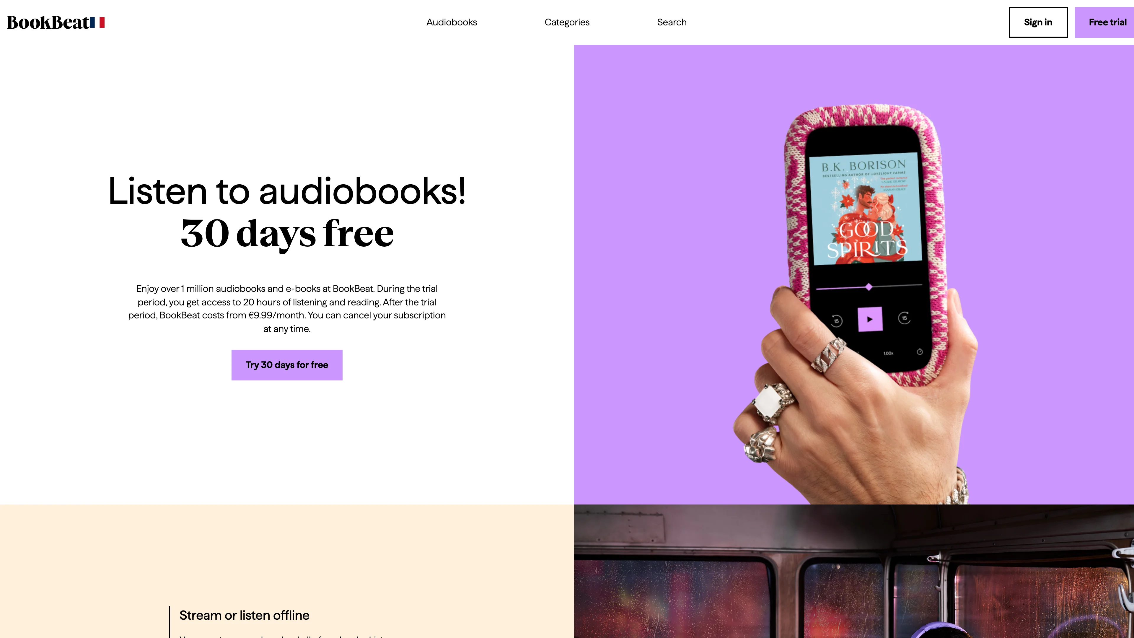 Screenshot of BookBeat