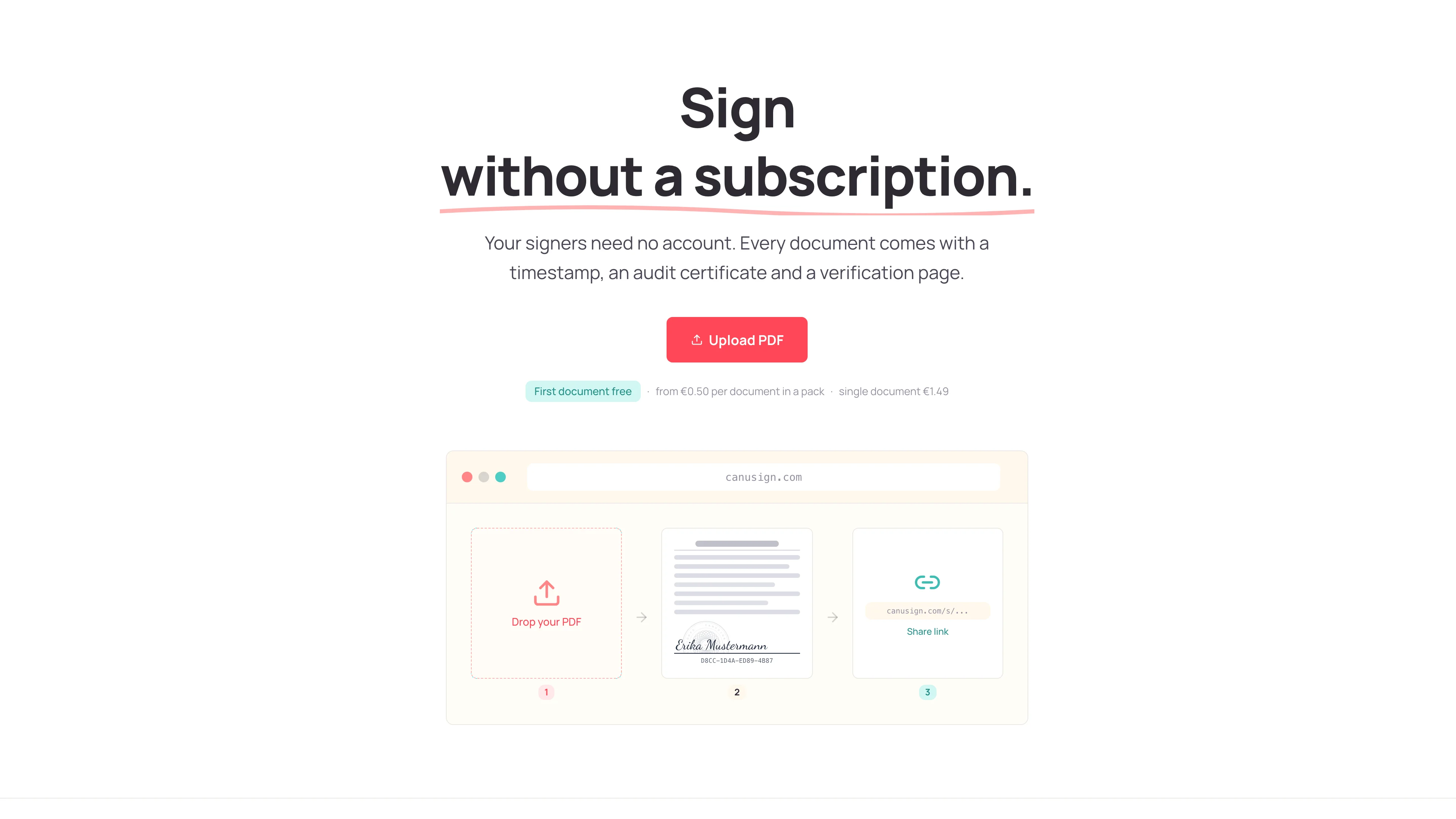 Screenshot of CanUSign