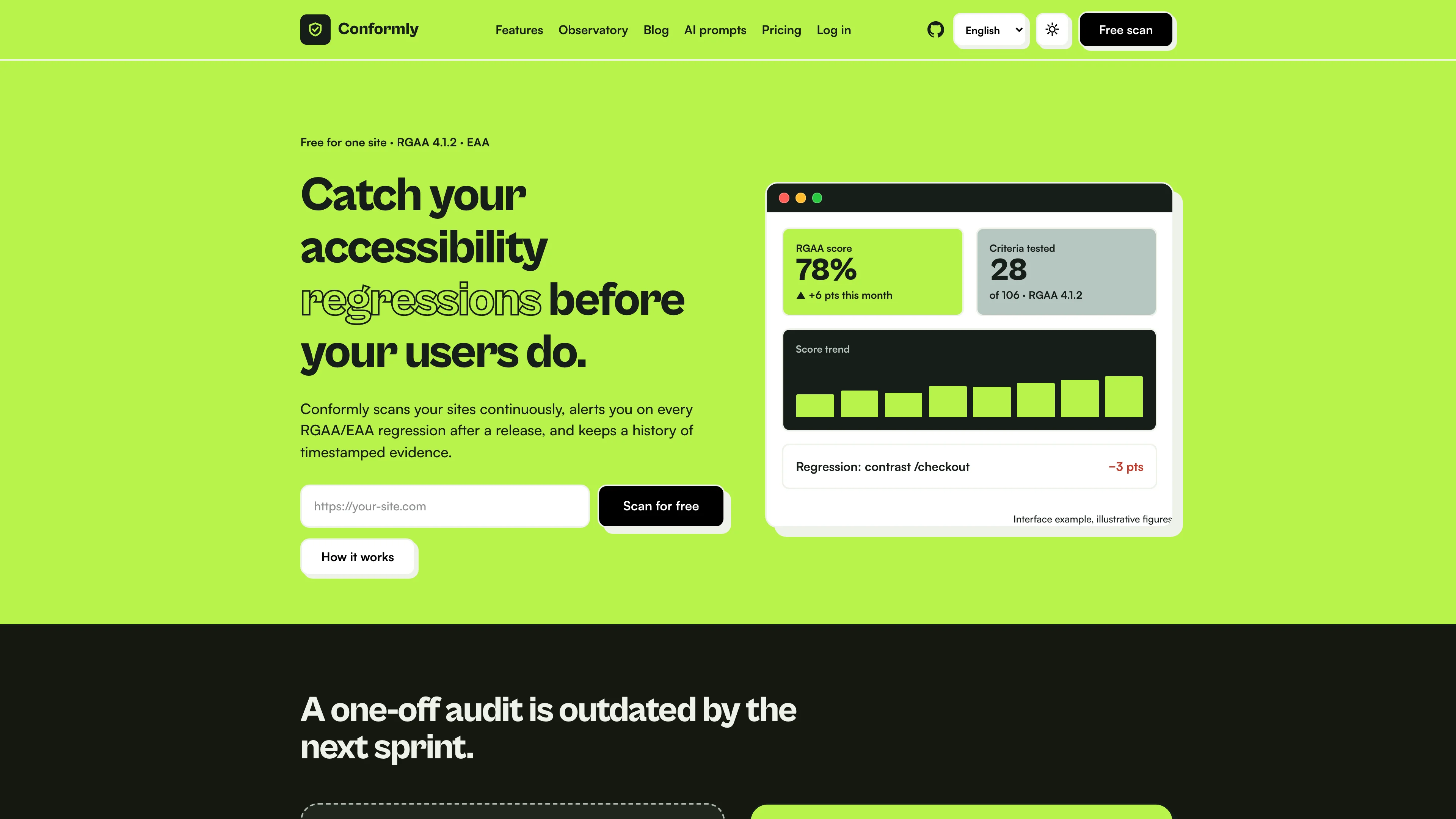 Screenshot of Conformly