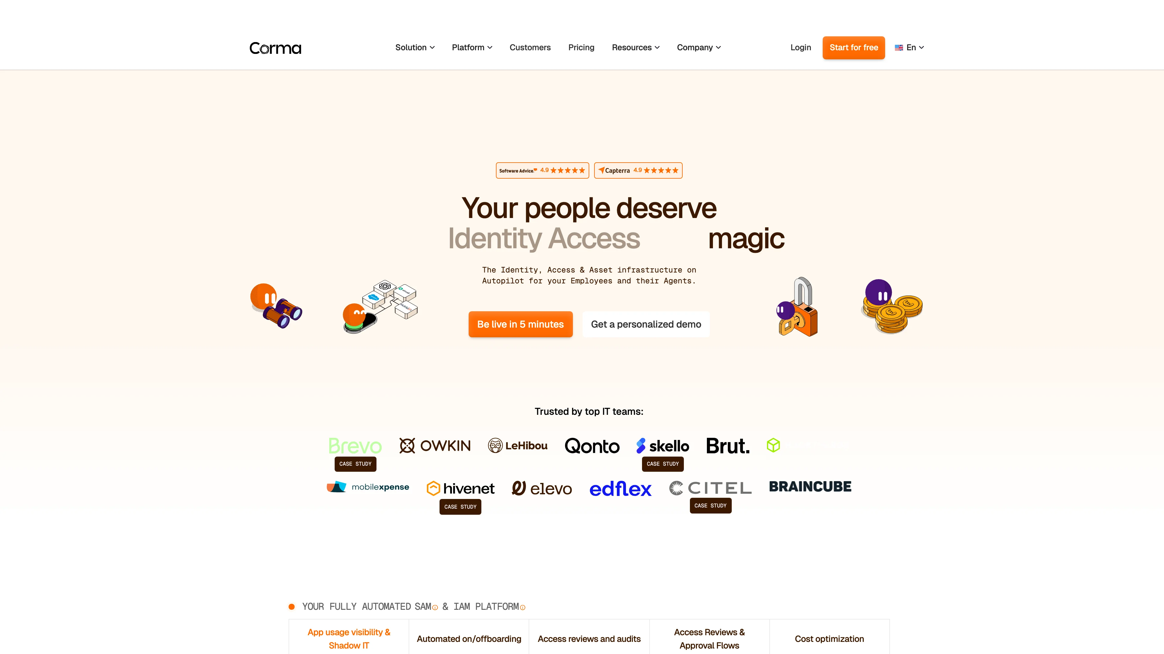 Screenshot of Corma