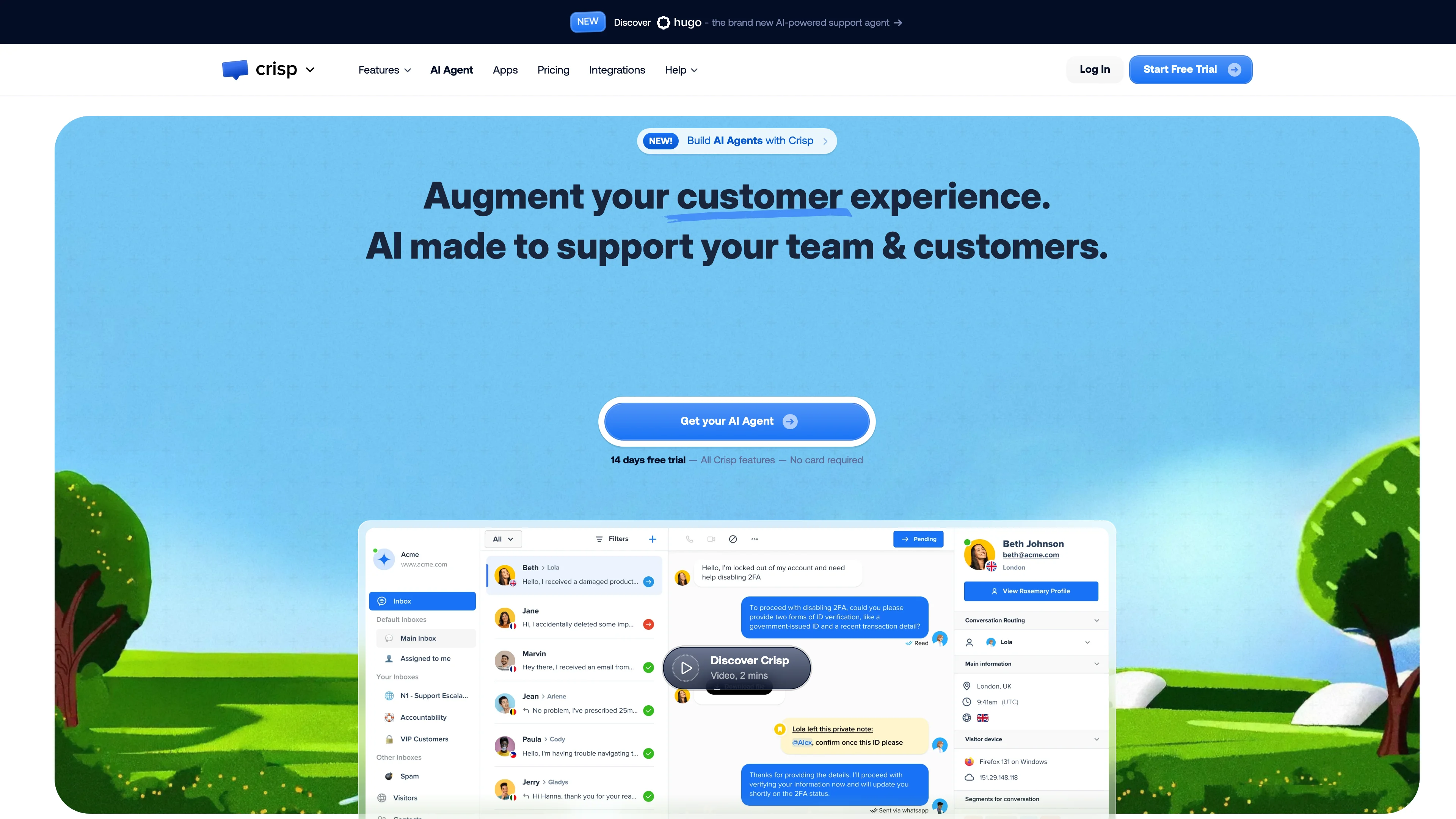 Screenshot of Crisp
