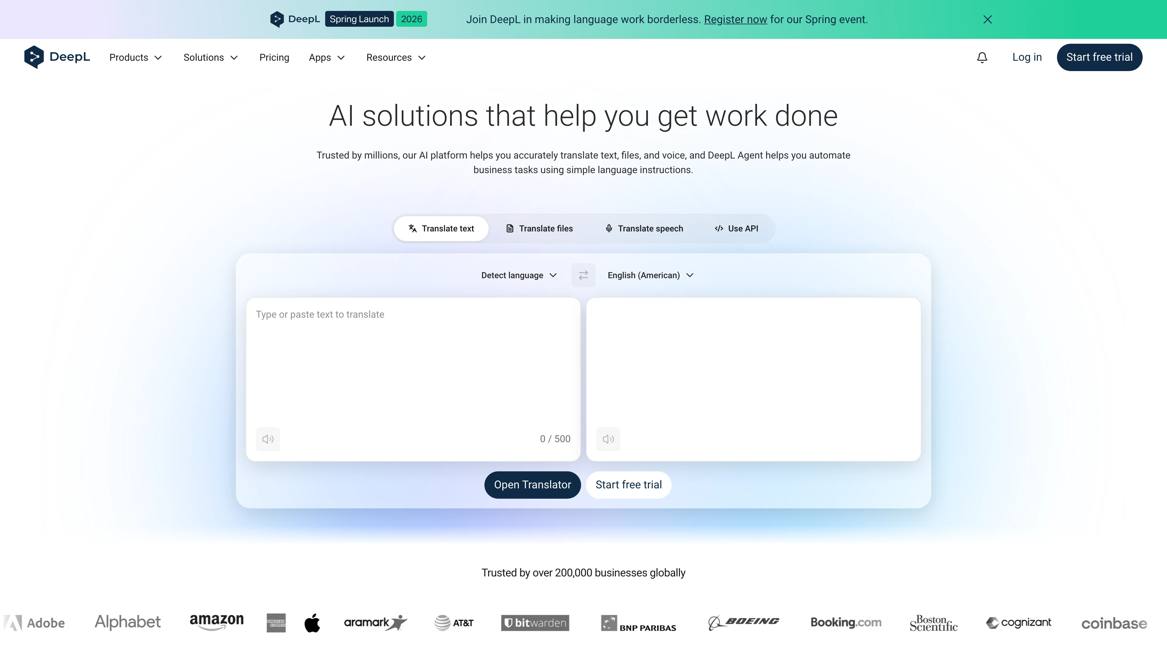 Screenshot of DeepL API