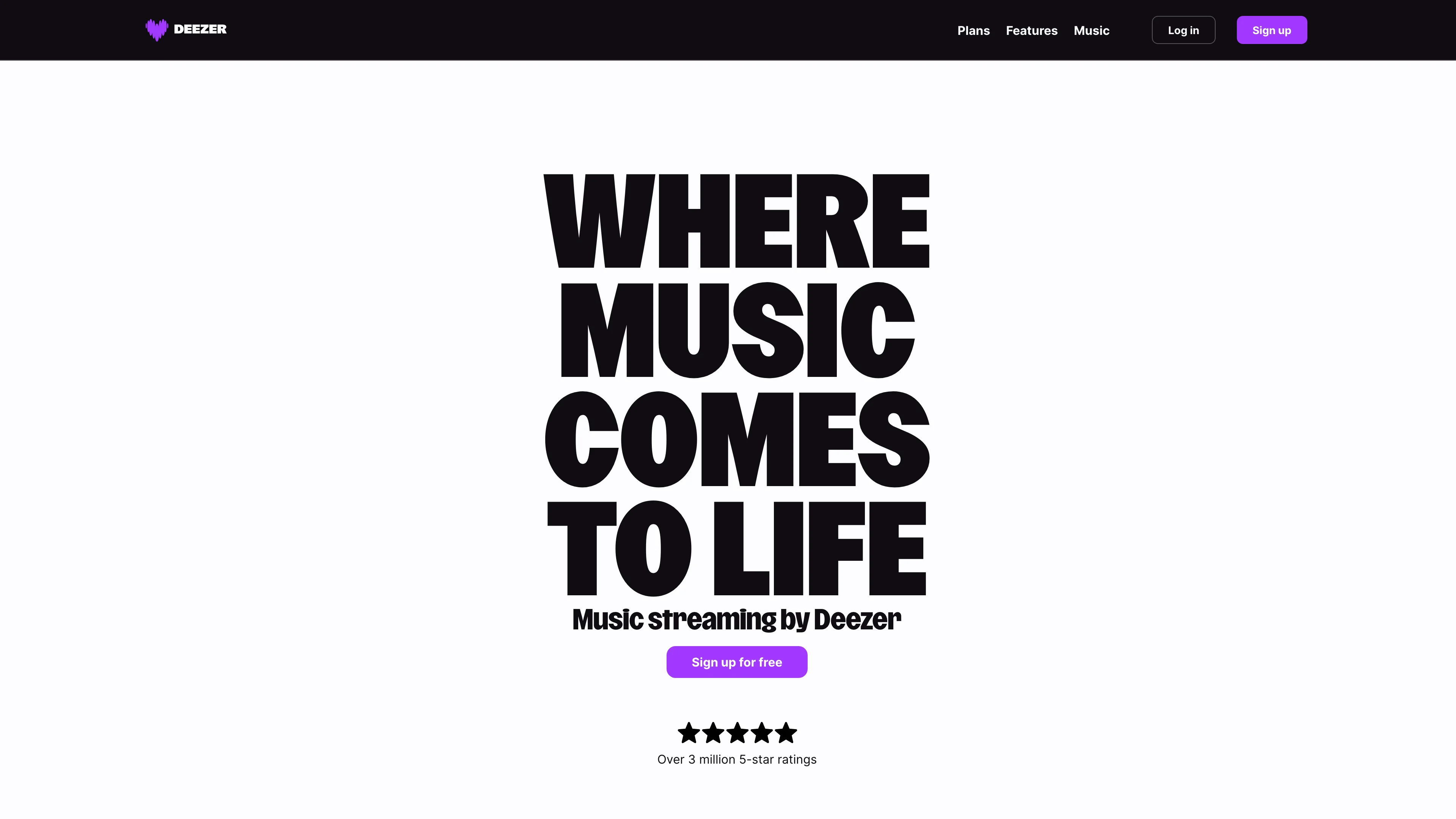 Screenshot of Deezer