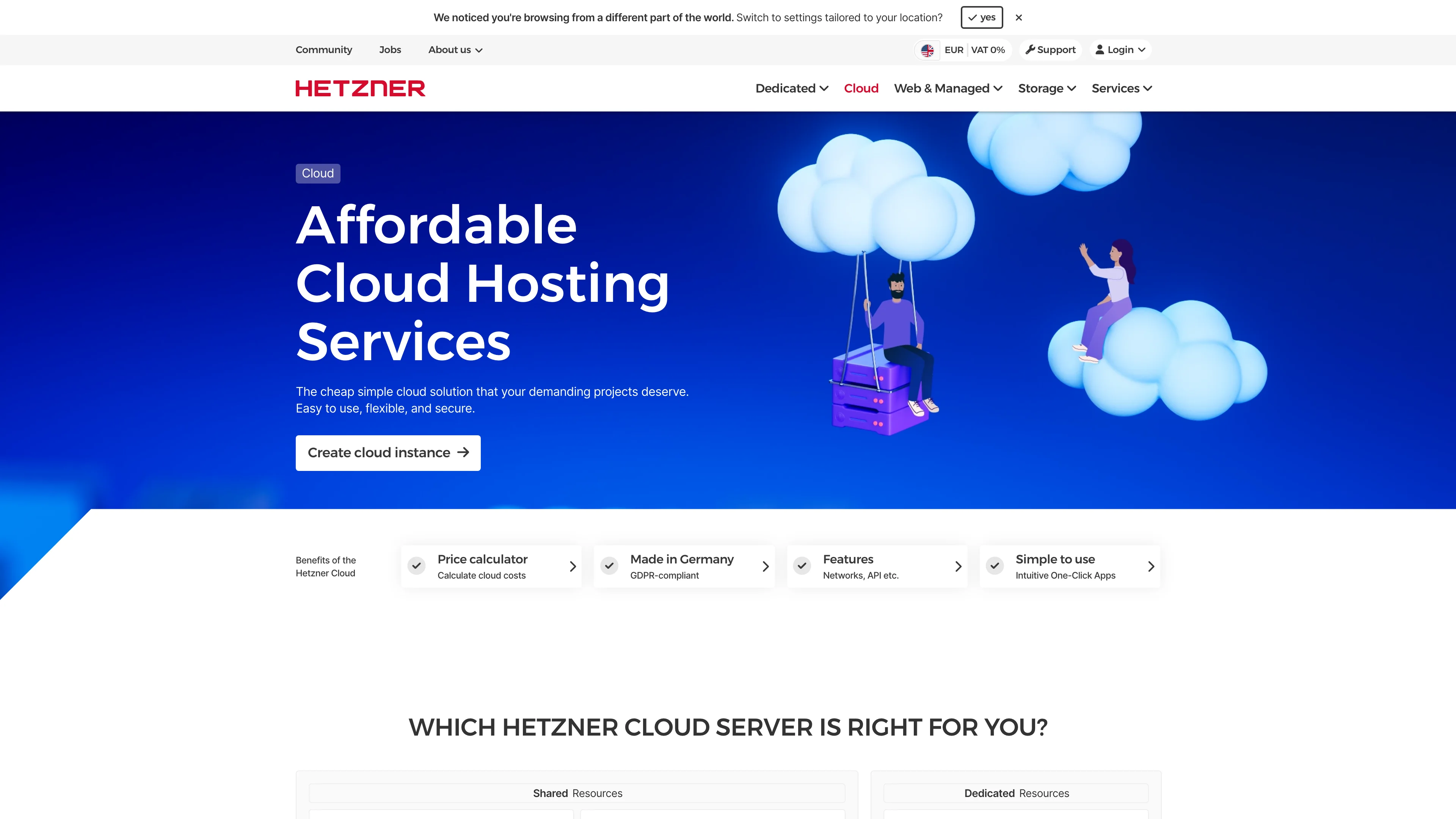 Screenshot of Hetzner Cloud