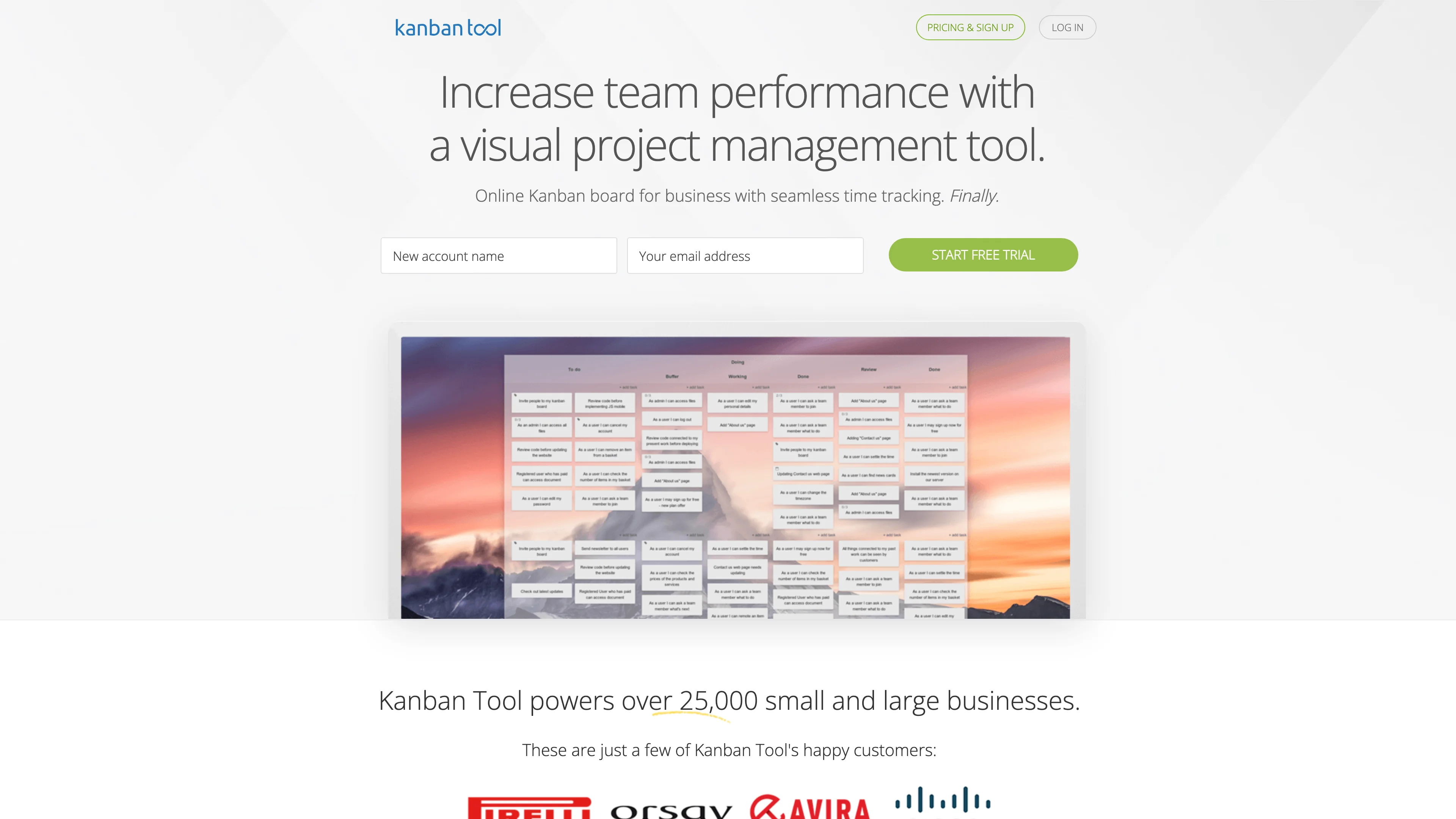 Screenshot of Kanban Tool