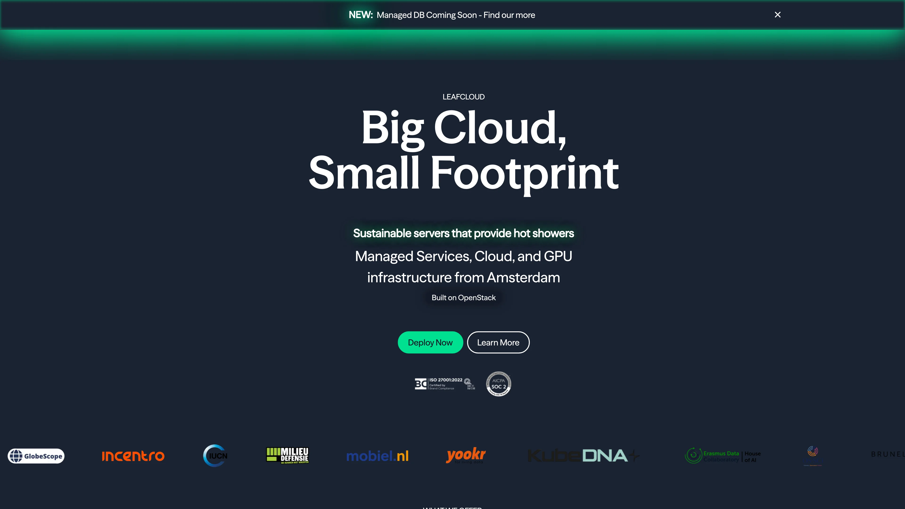 Screenshot of Leafcloud