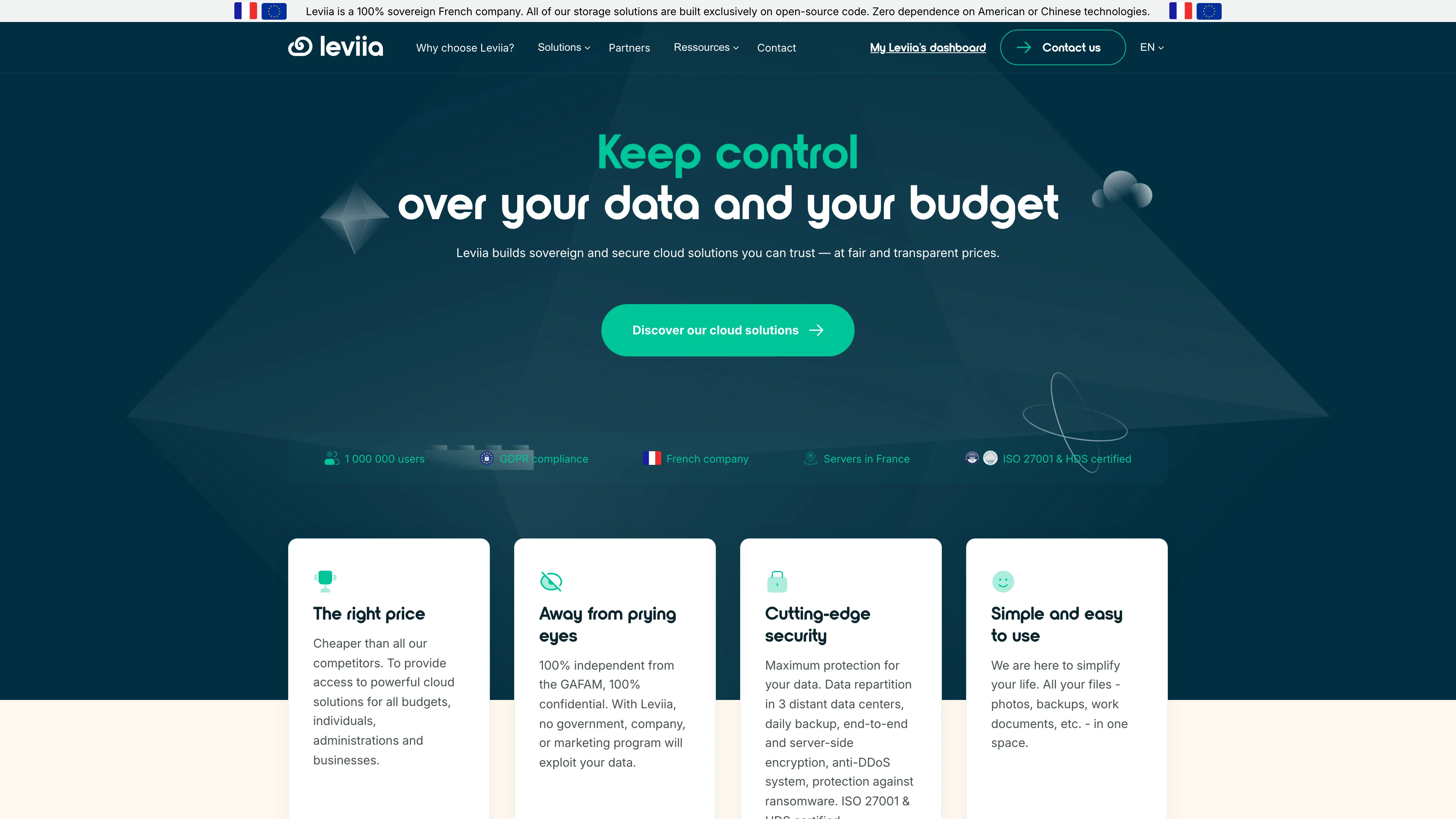 Screenshot of Leviia