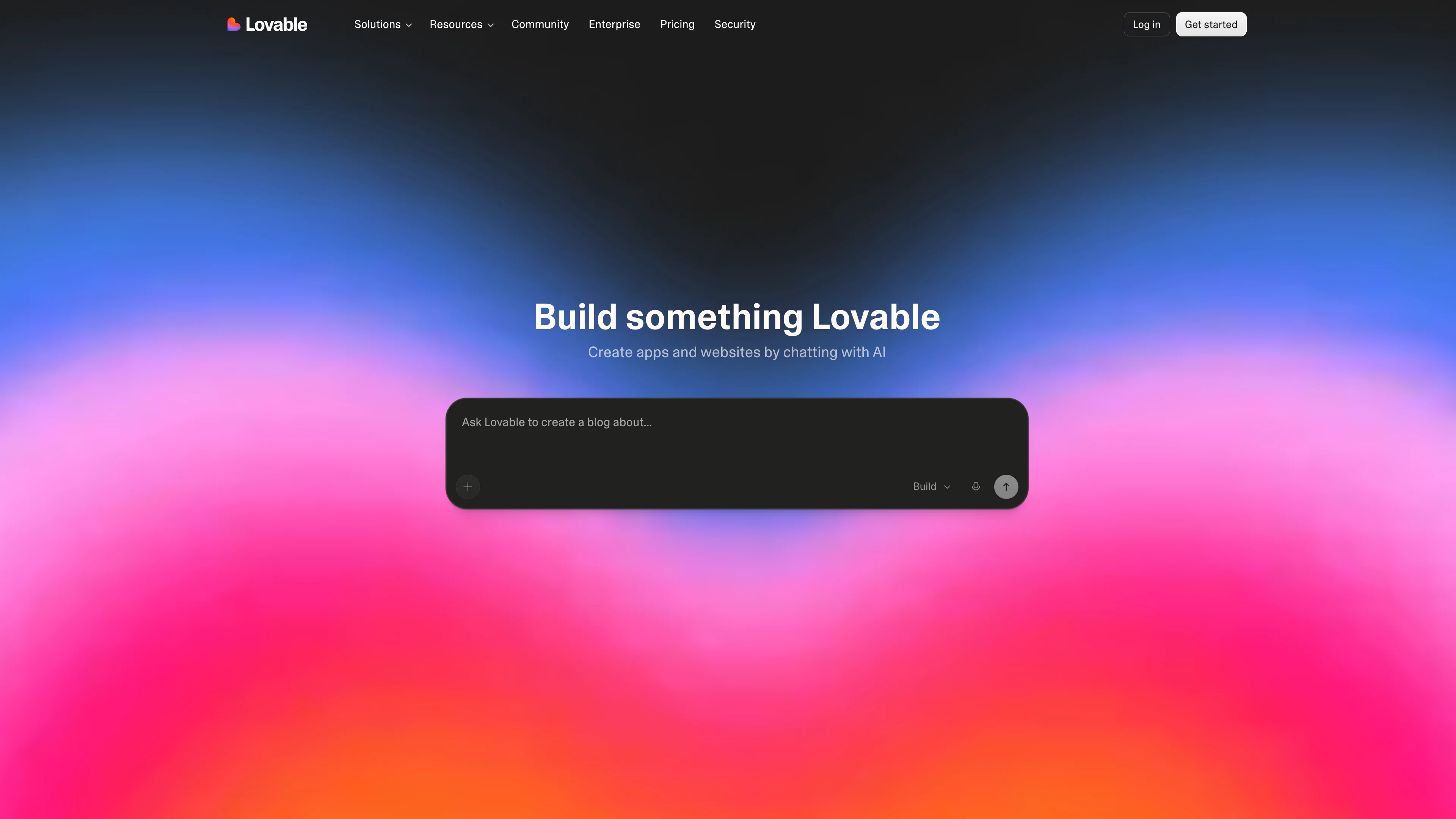 Screenshot of Lovable