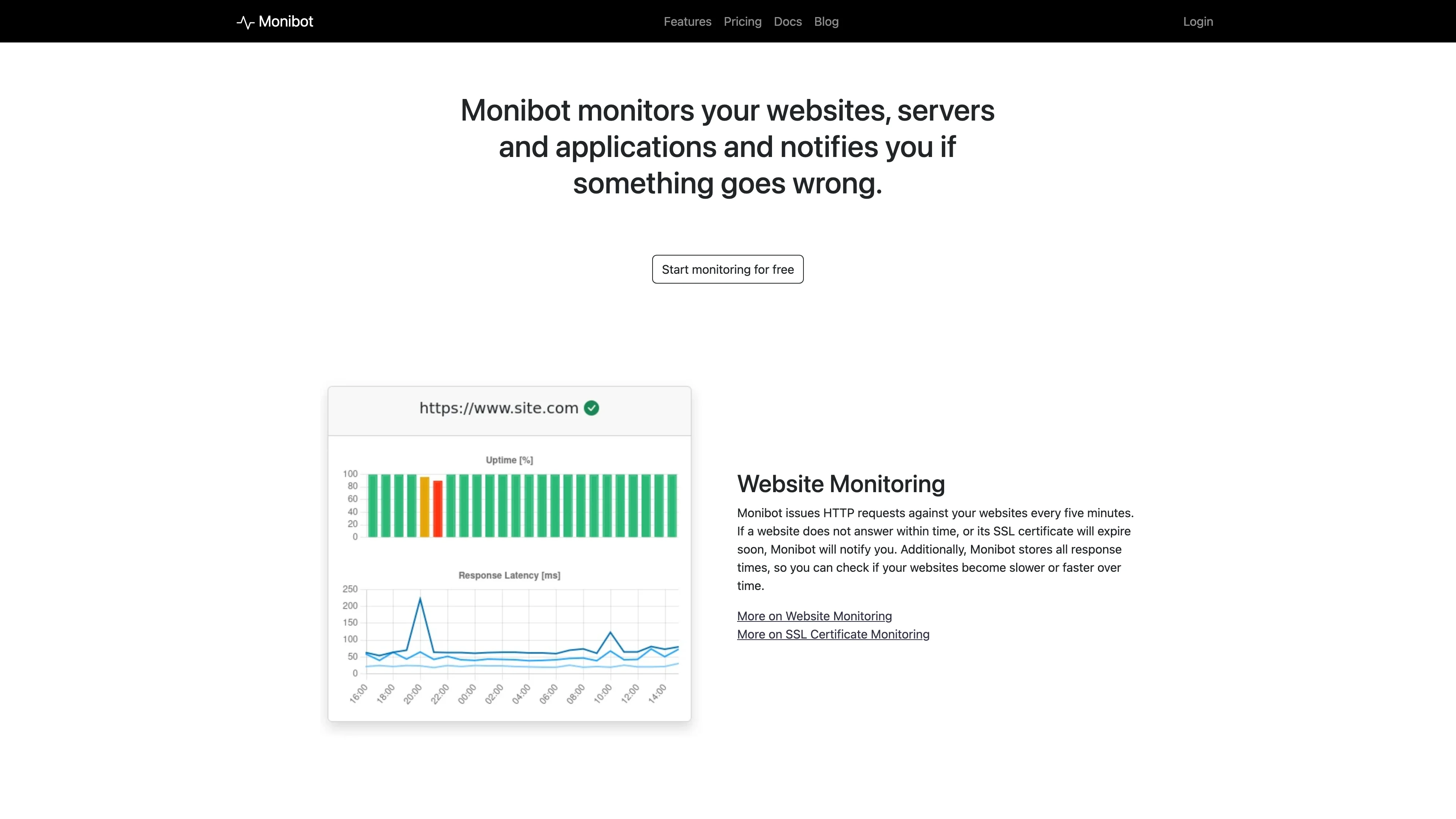 Screenshot of Monibot
