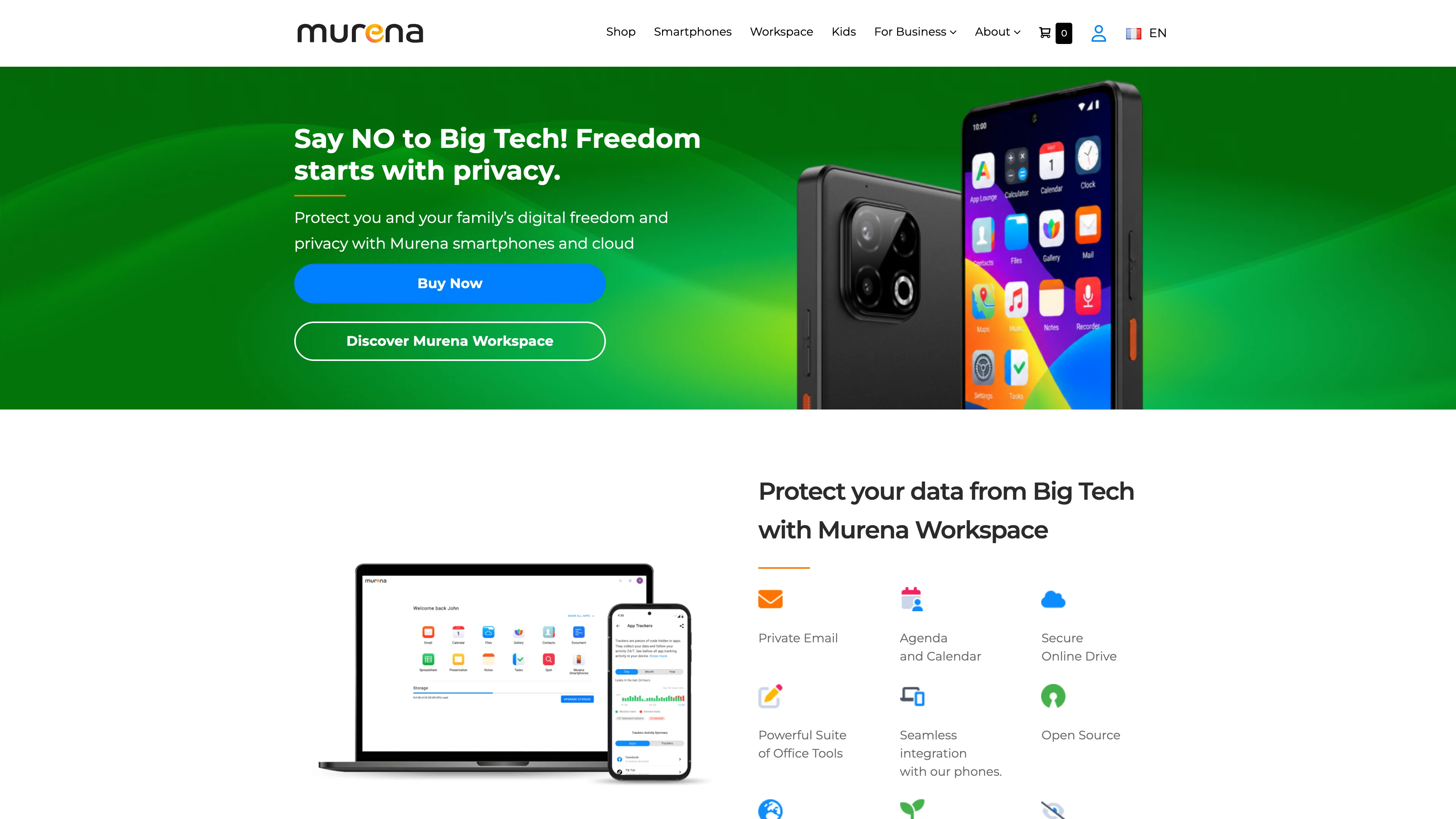 Screenshot of Murena / /e/OS
