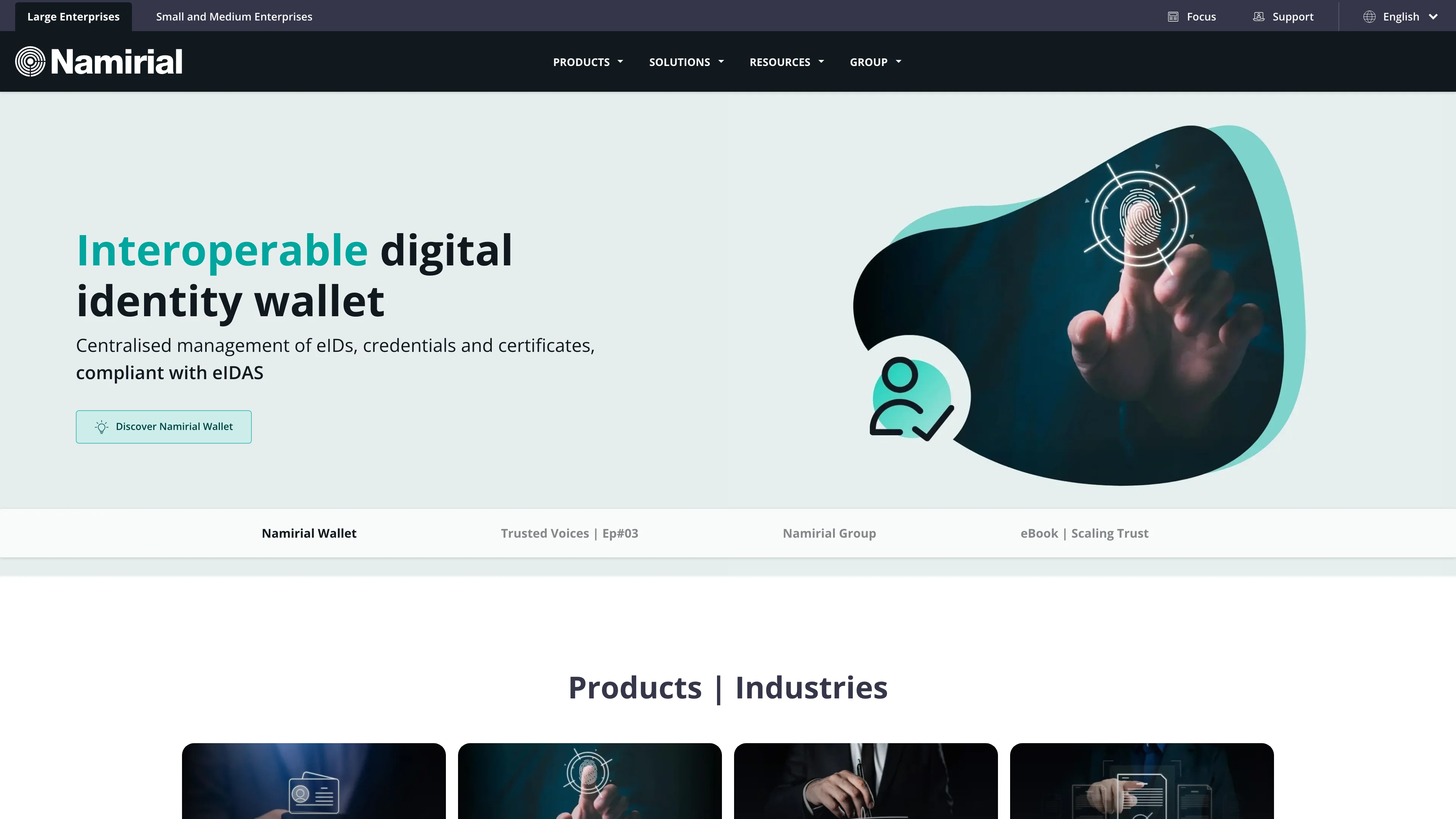 Screenshot of Namirial