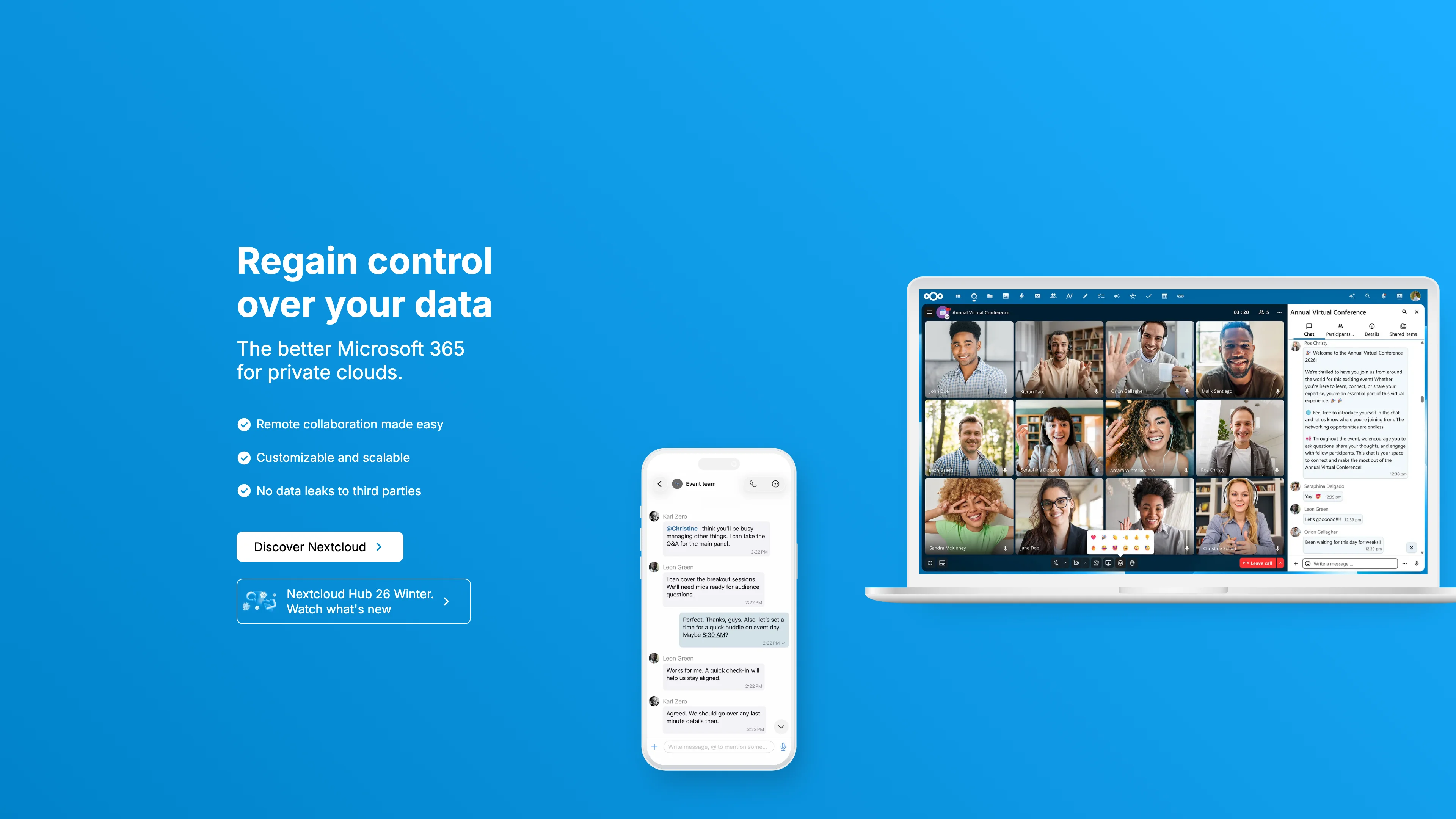 Screenshot of Nextcloud