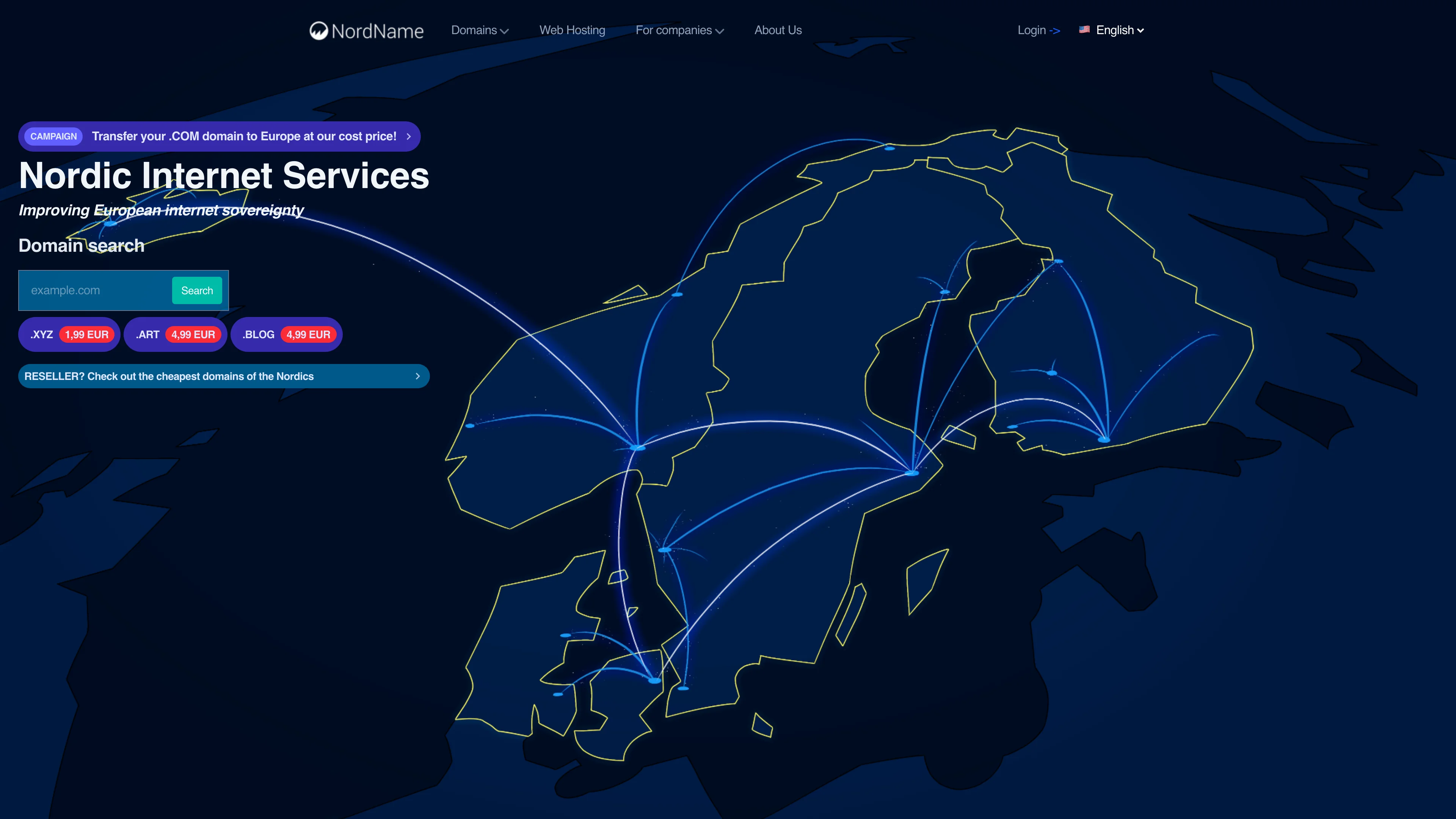 Screenshot of NordName