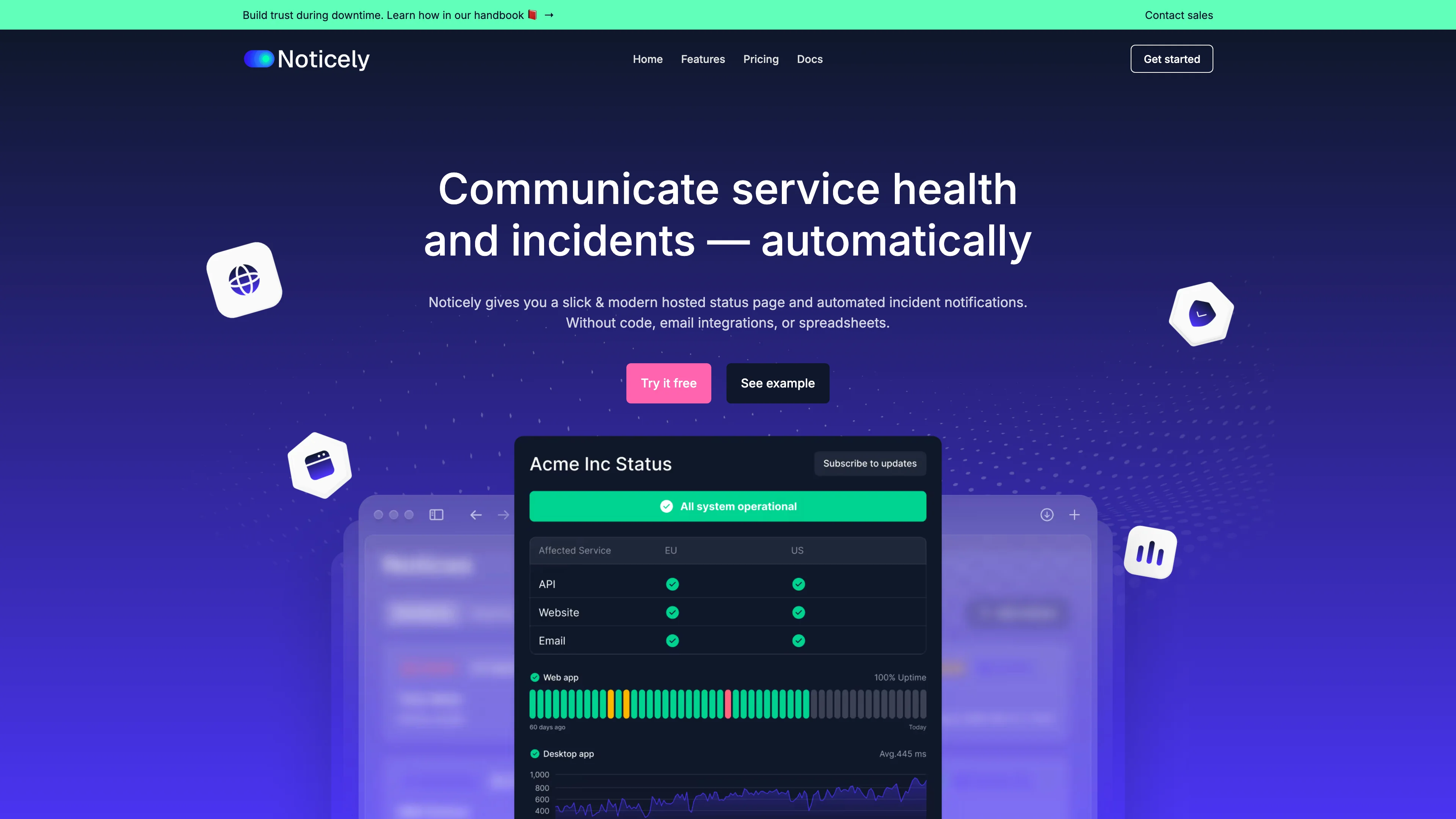 Screenshot of Noticely