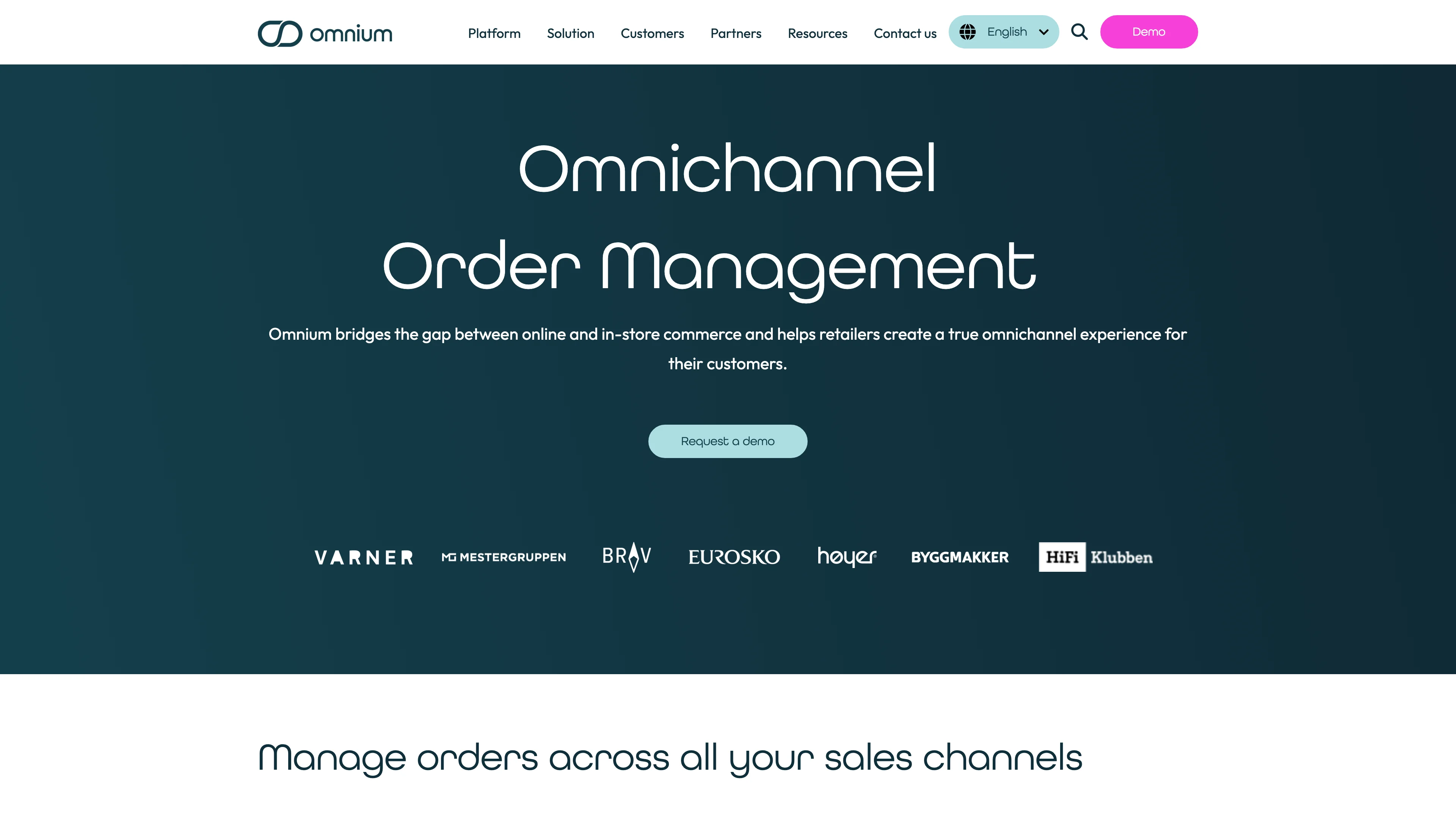 Screenshot of Omnium OMS