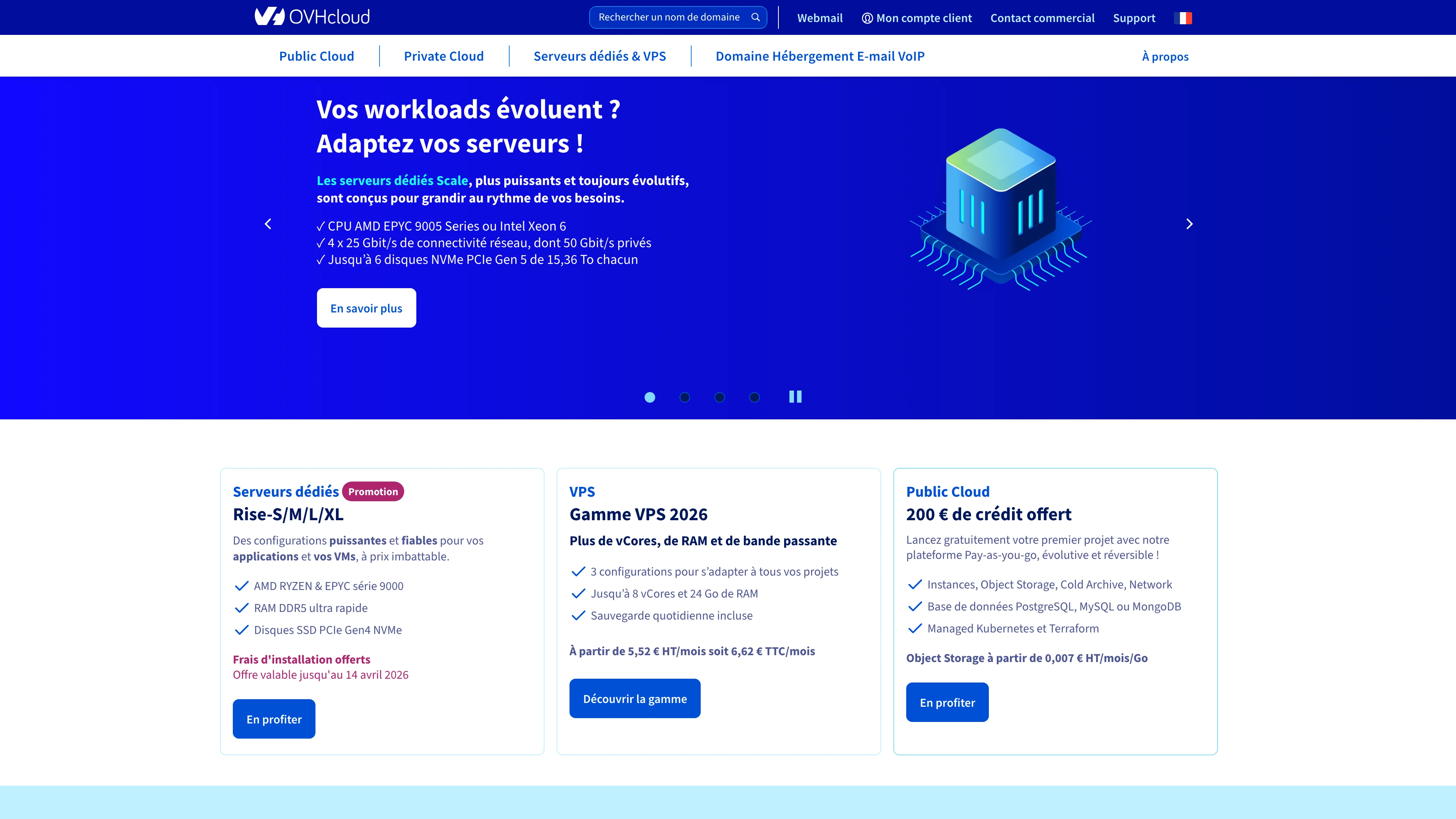 Screenshot of OVHcloud CDN