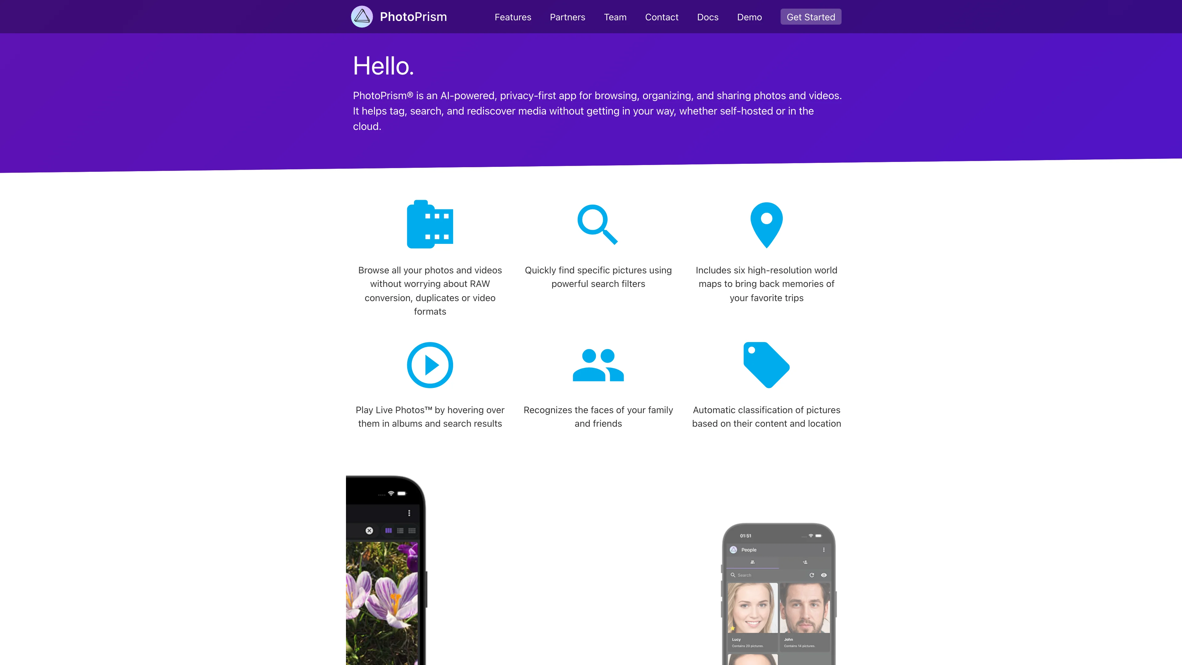 Screenshot of PhotoPrism