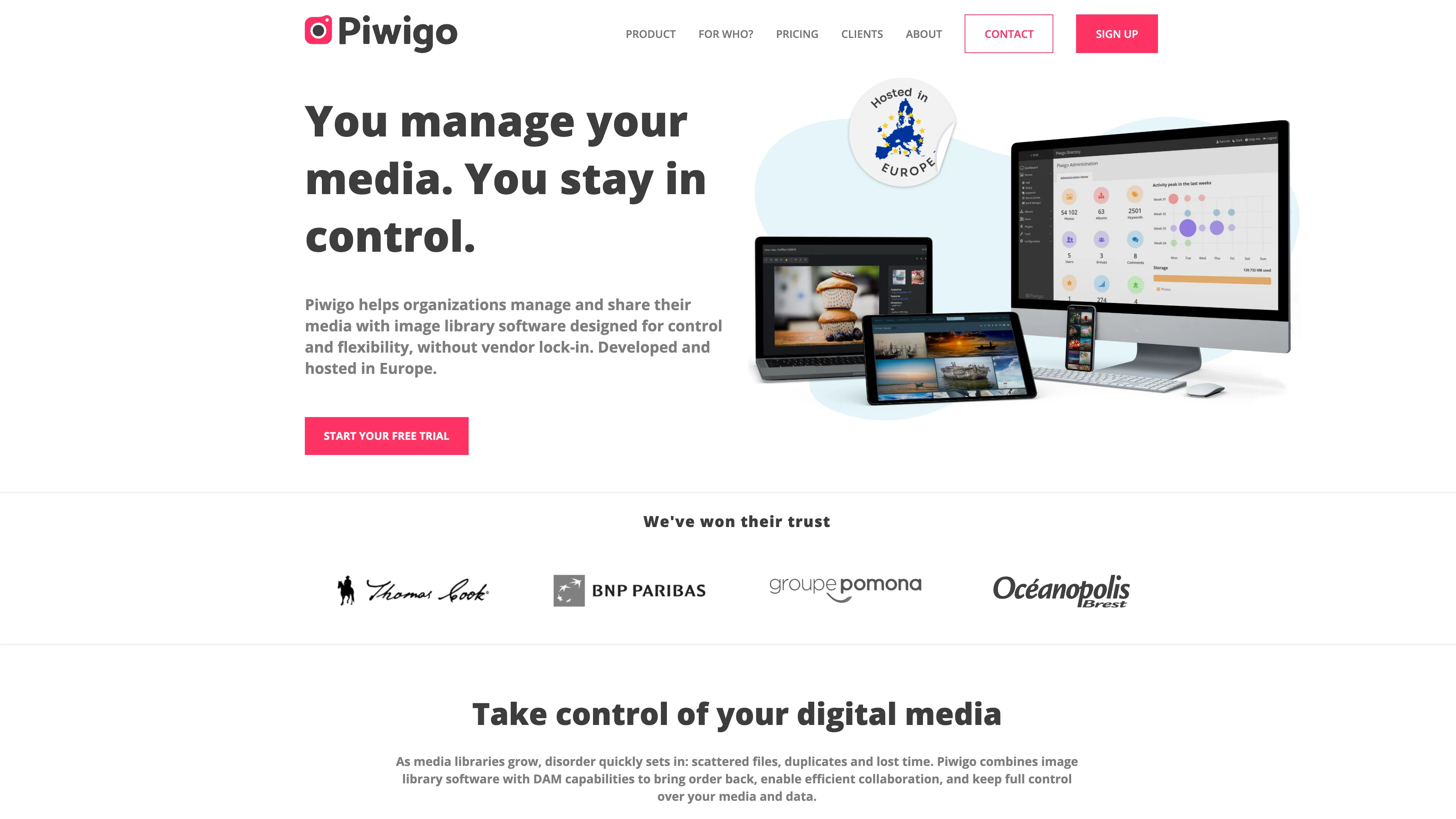 Screenshot of Piwigo