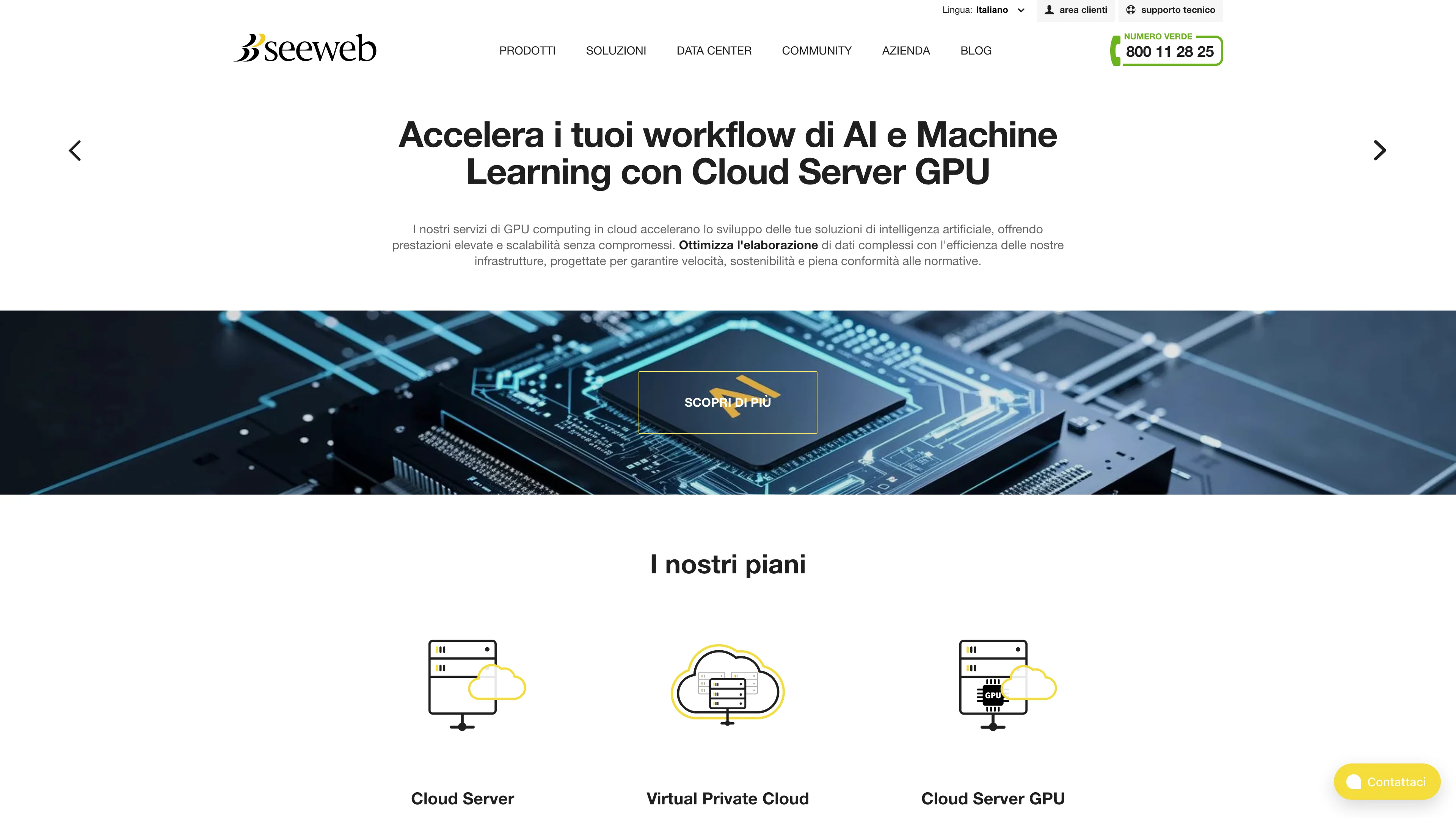 Screenshot of Seeweb