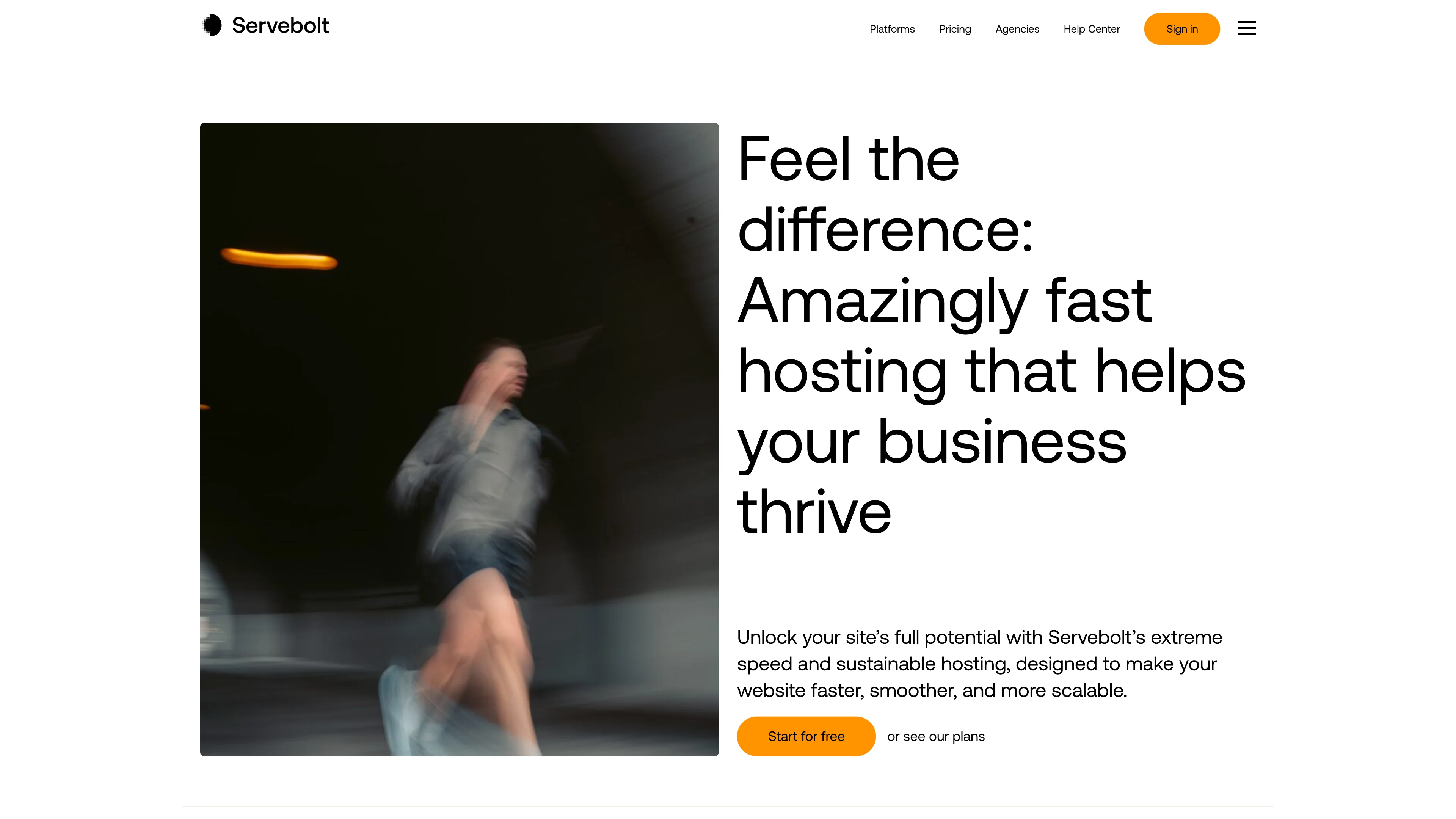 Screenshot of Servebolt