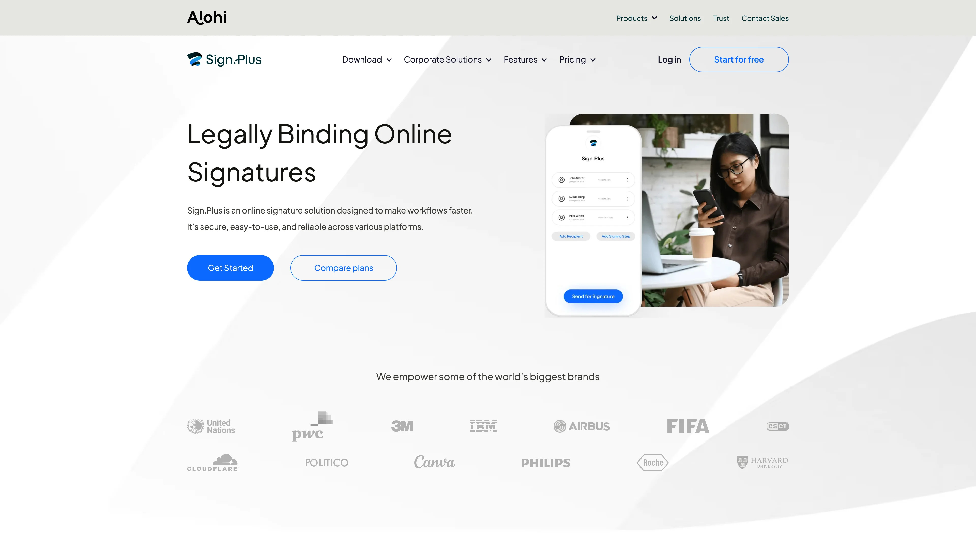 Screenshot of SIGN.PLUS