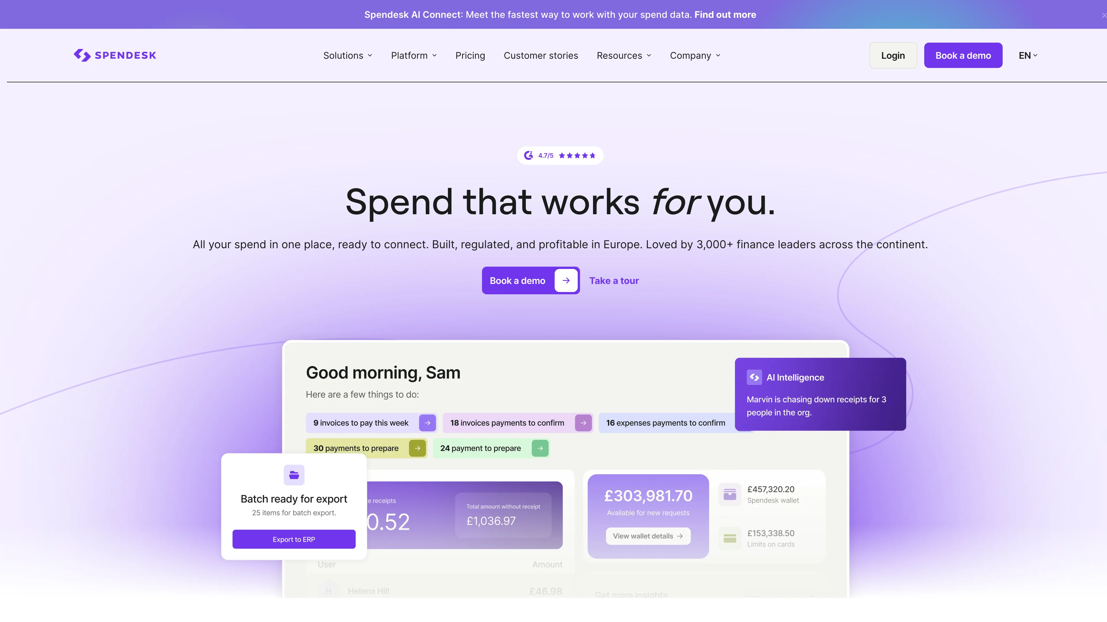 Screenshot of Spendesk