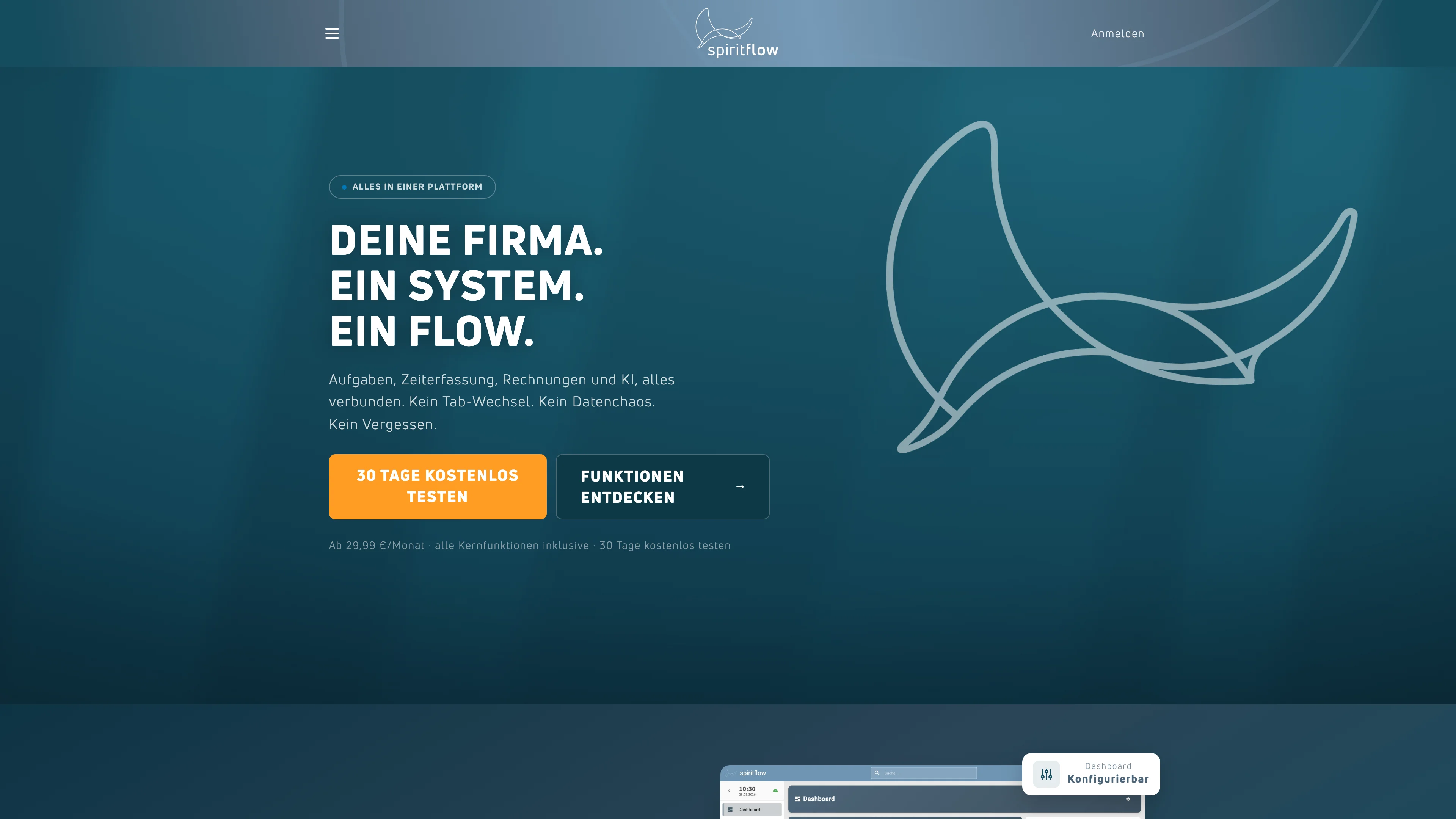 Screenshot of spiritflow