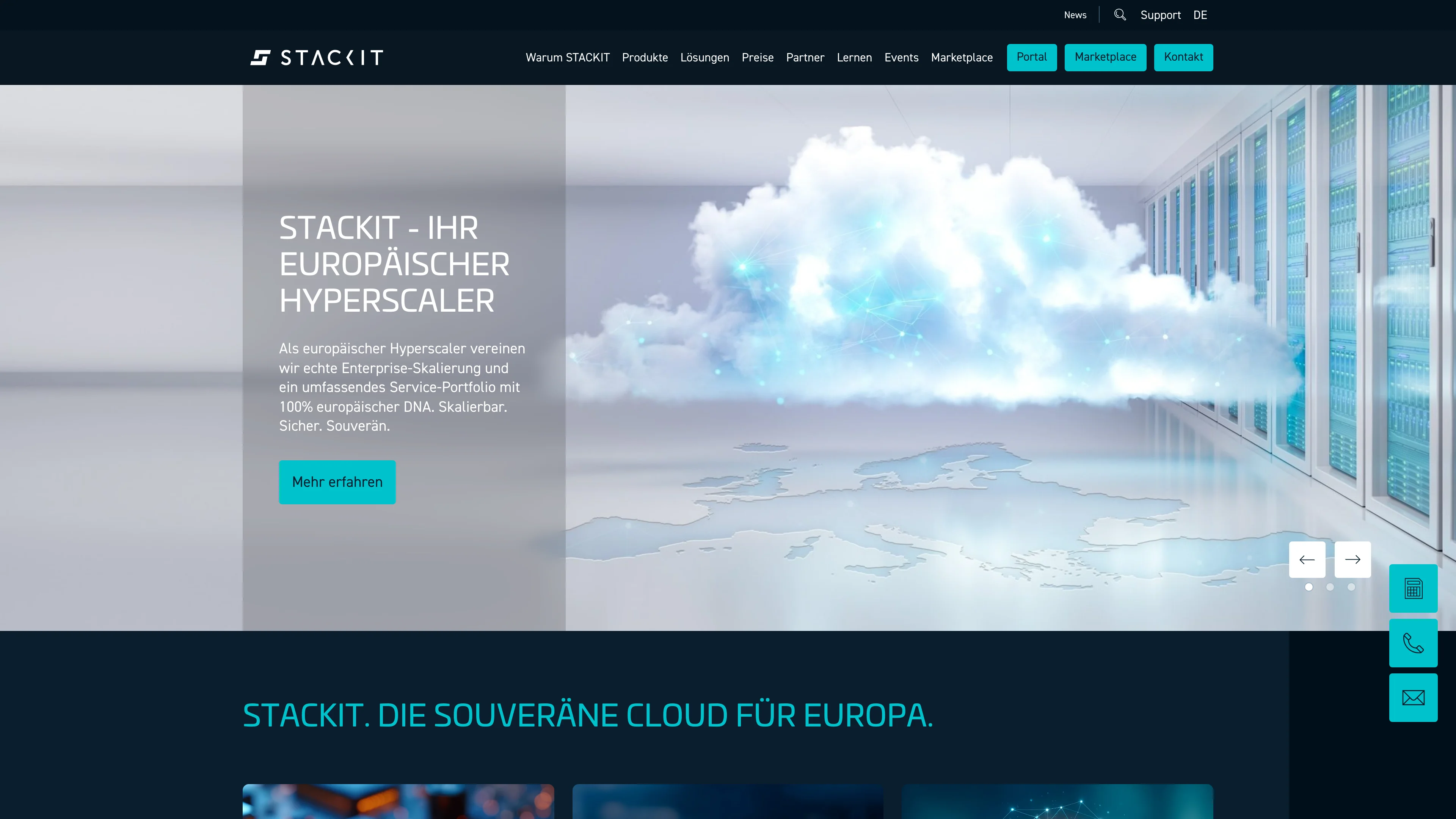 Screenshot of STACKIT