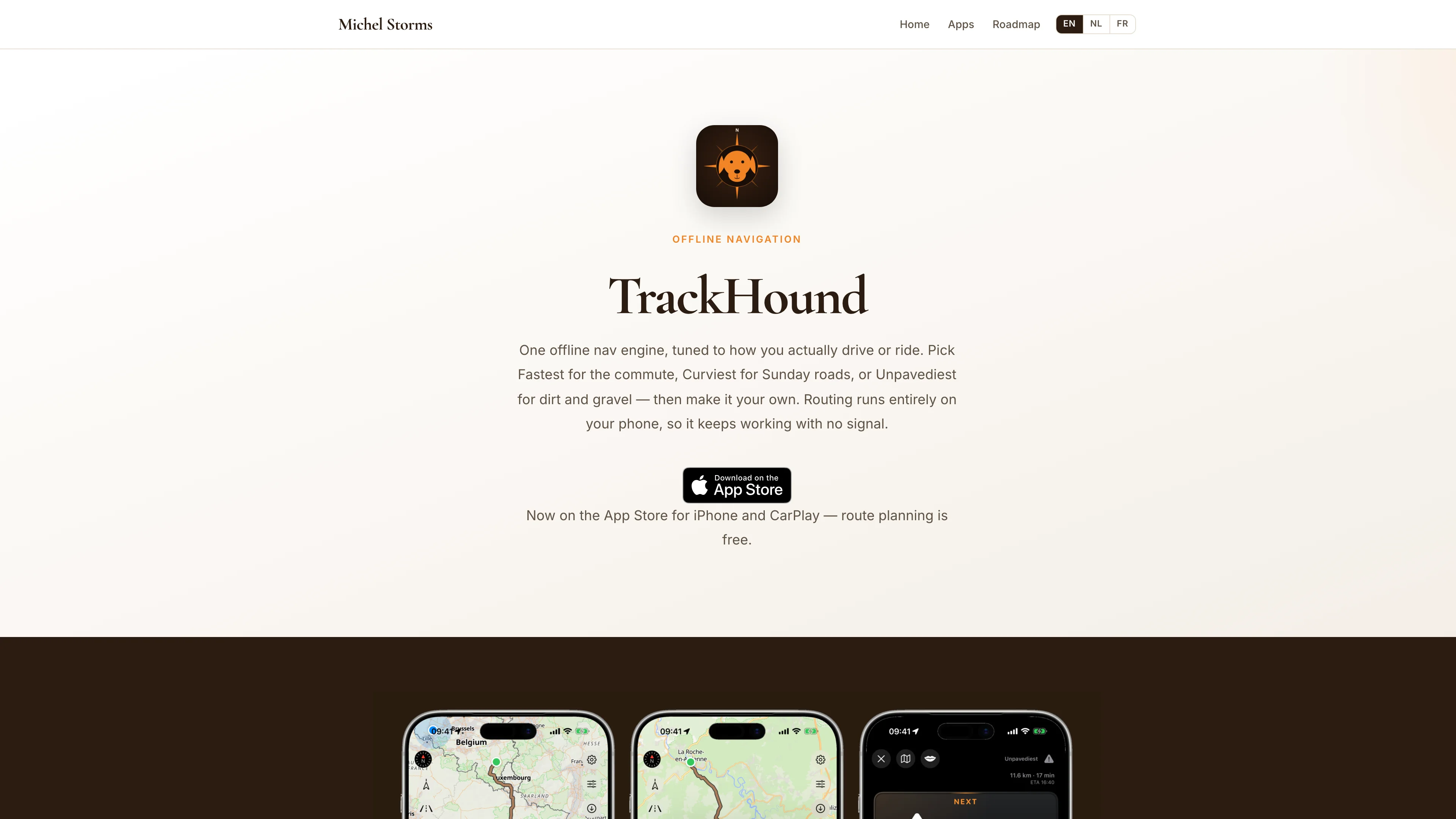 Screenshot of TrackHound