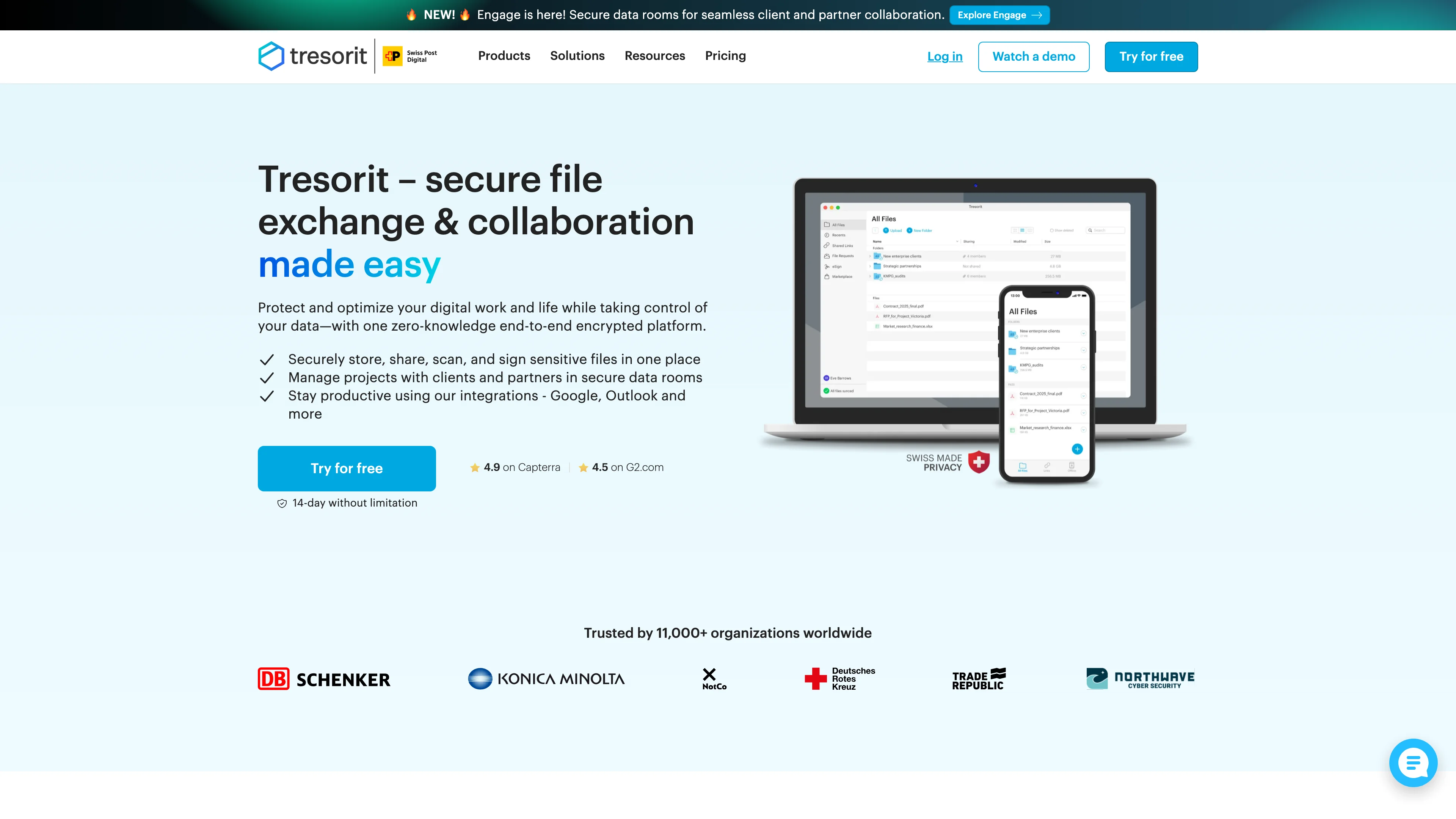 Screenshot of Tresorit