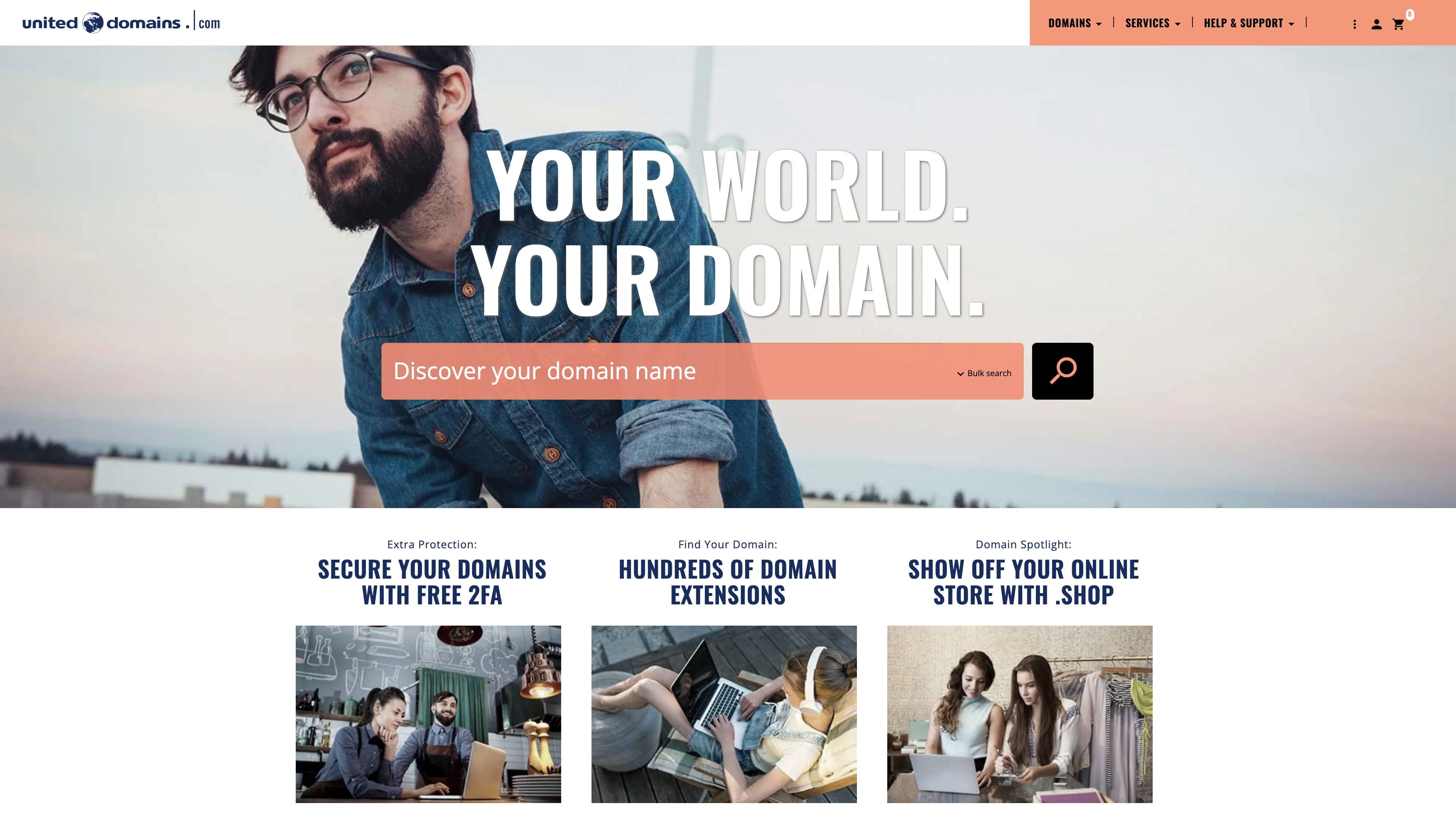 Screenshot of United Domains